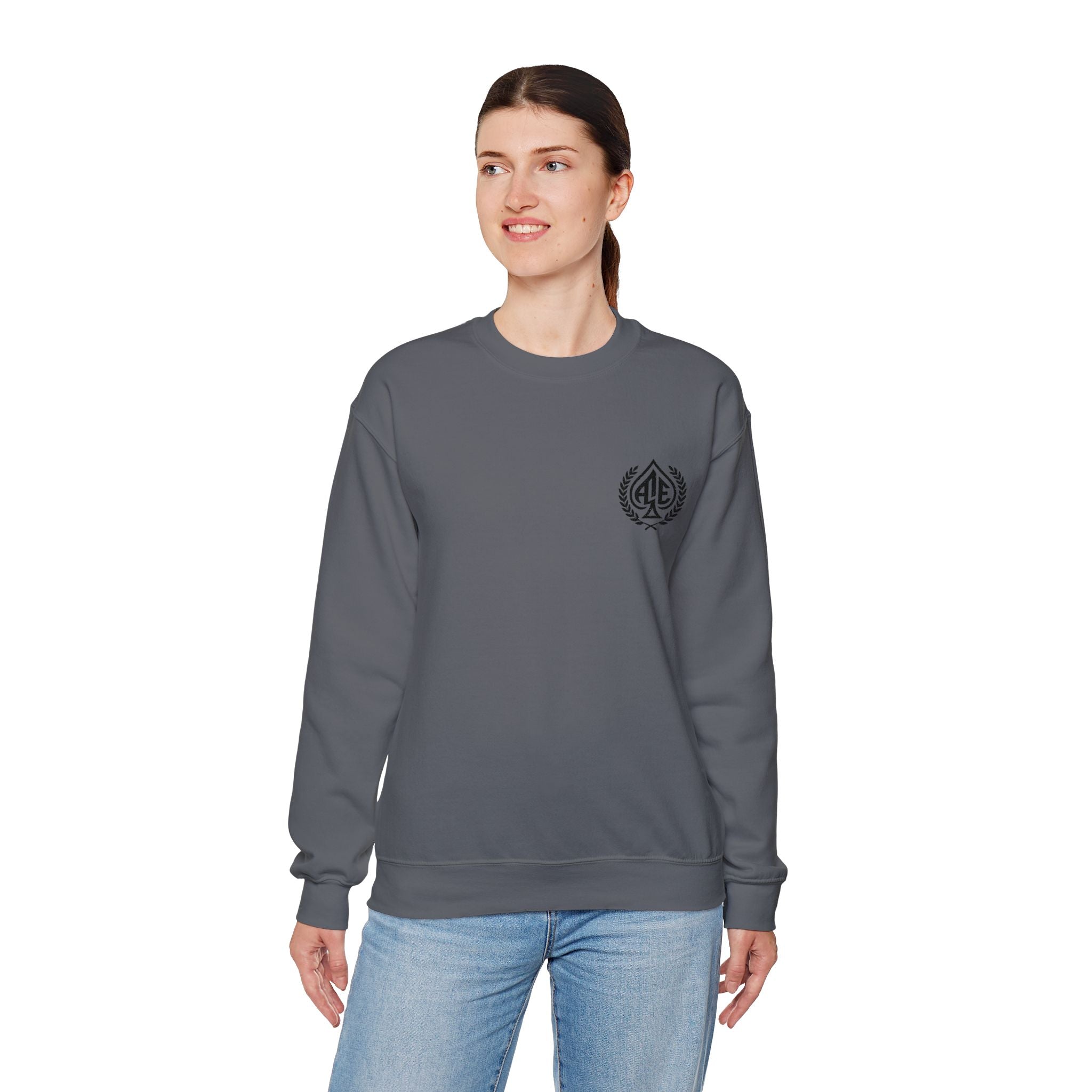 Ace'n Black Crest Embroidered Crewneck Sweatshirt