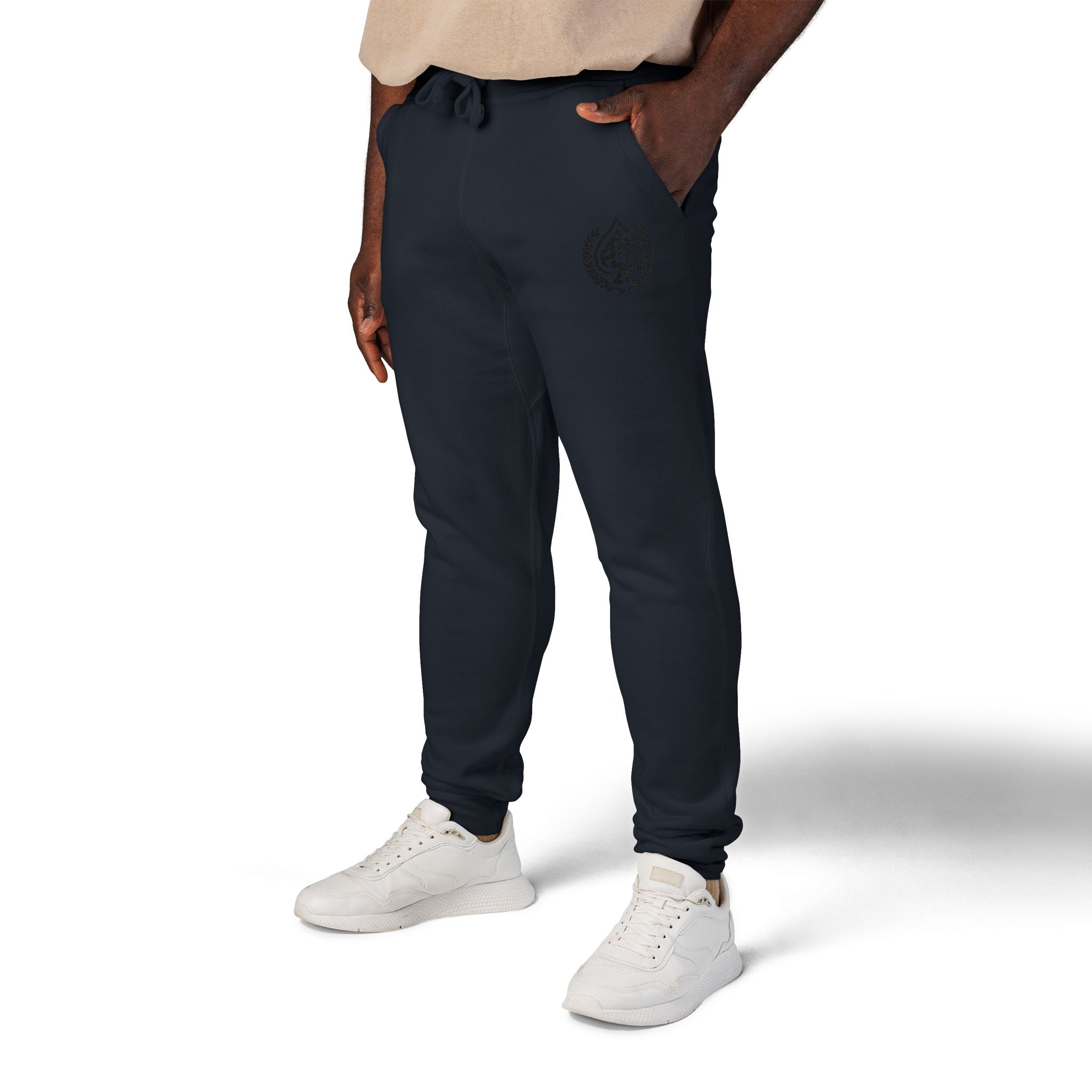 Ace'n Black Crest Embroidered Sweatpants