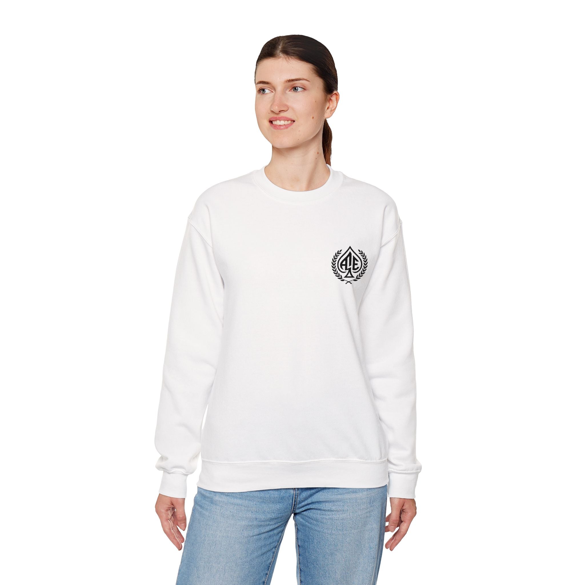 Ace'n Black Crest Embroidered Crewneck Sweatshirt