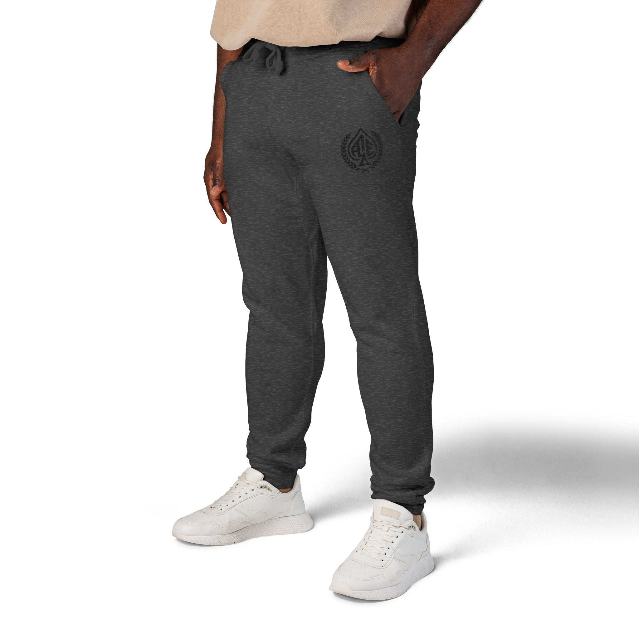 Ace'n Black Crest Embroidered Sweatpants