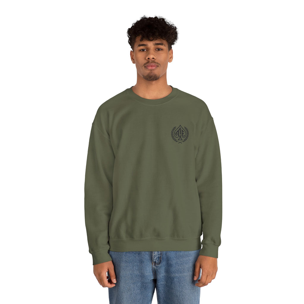 Ace'n Black Crest Embroidered Crewneck Sweatshirt