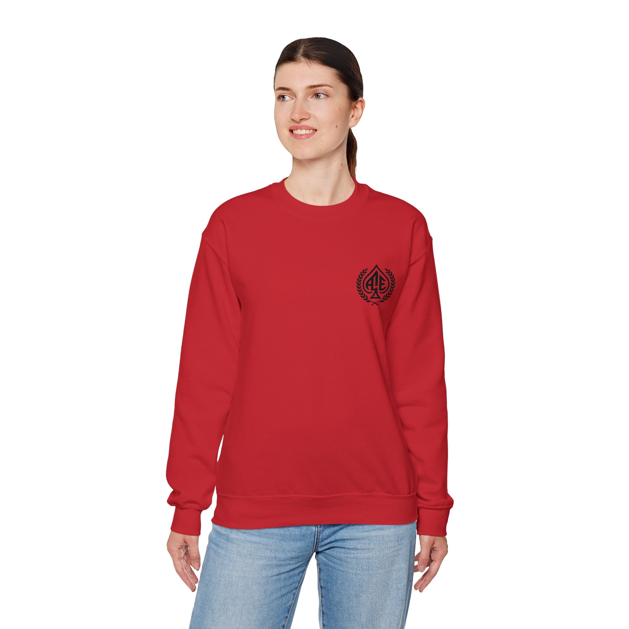 Ace'n Black Crest Embroidered Crewneck Sweatshirt