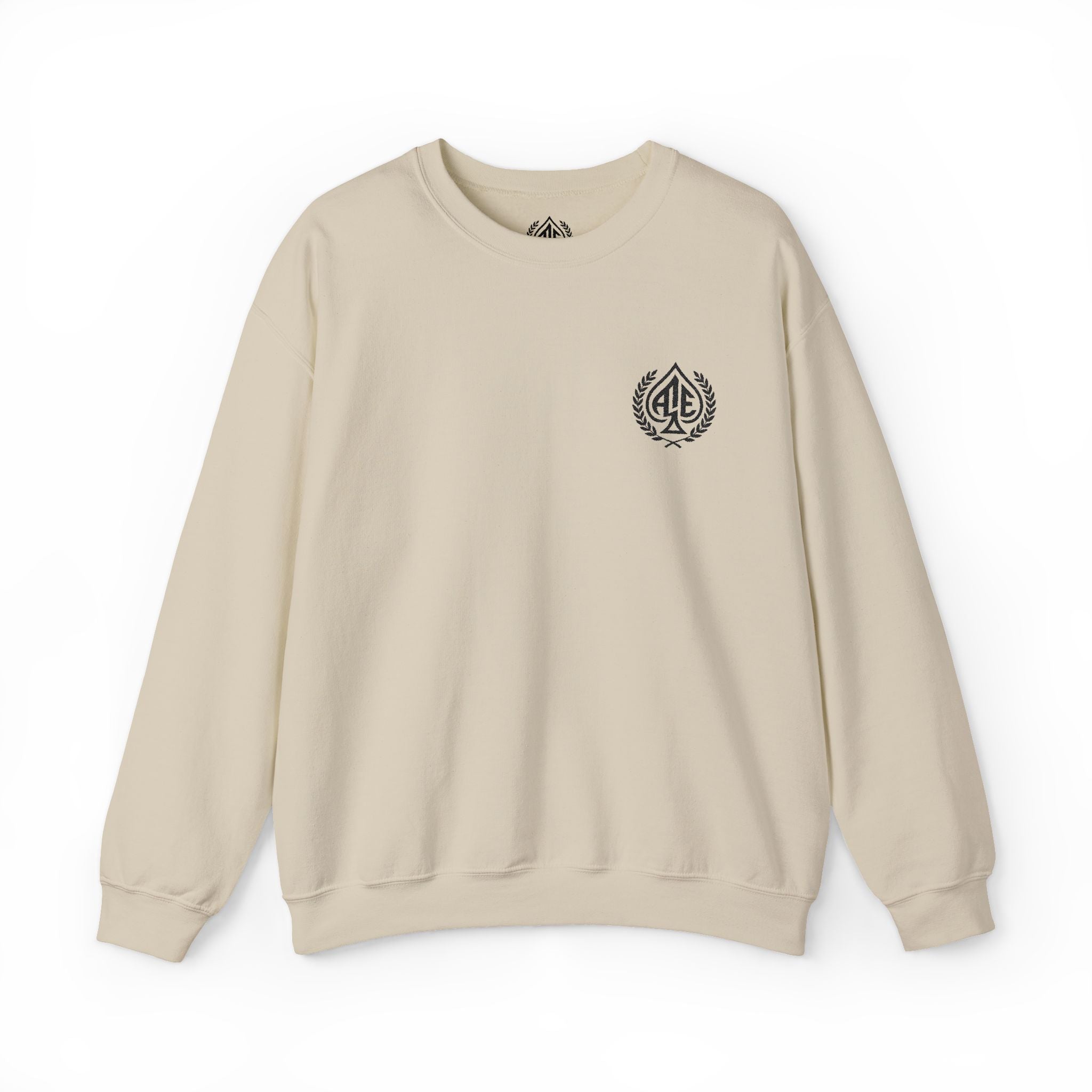 Ace'n Black Crest Embroidered Crewneck Sweatshirt