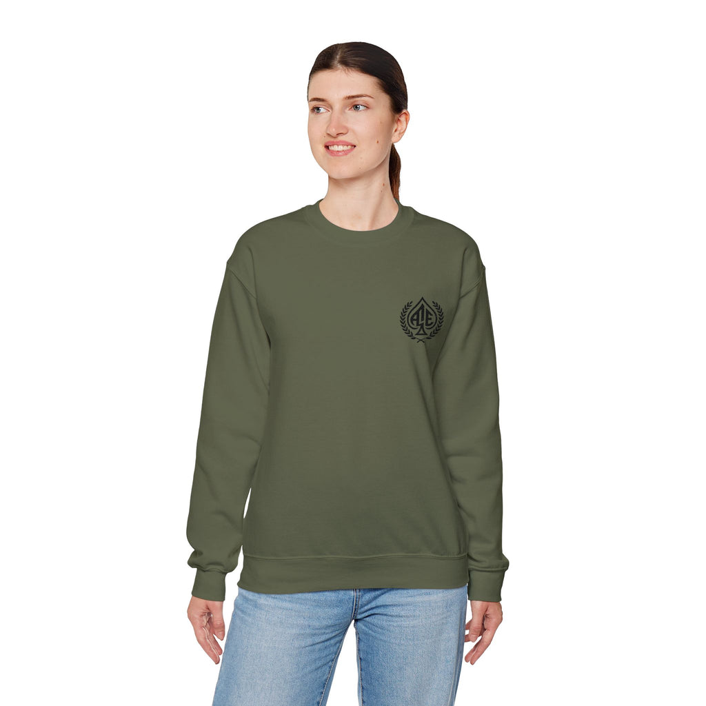 Ace'n Black Crest Embroidered Crewneck Sweatshirt