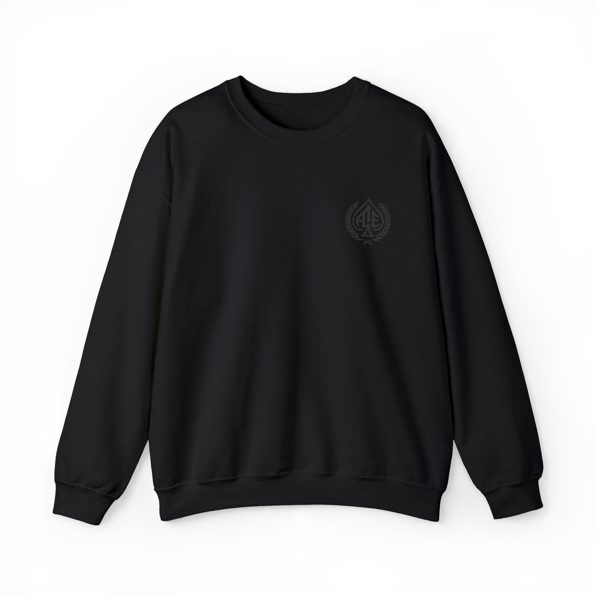 Ace'n Black Crest Embroidered Crewneck Sweatshirt