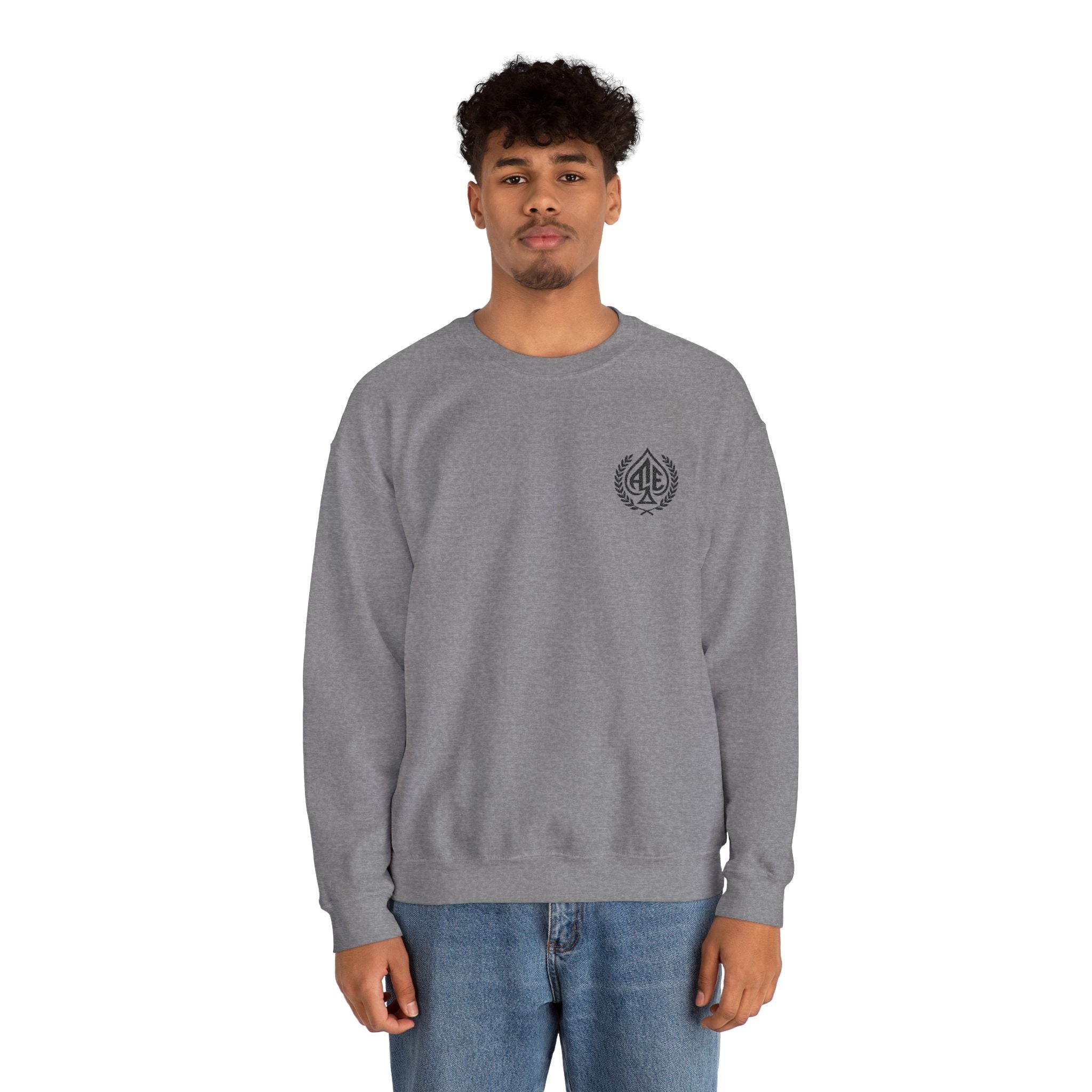 Ace'n Black Crest Embroidered Crewneck Sweatshirt