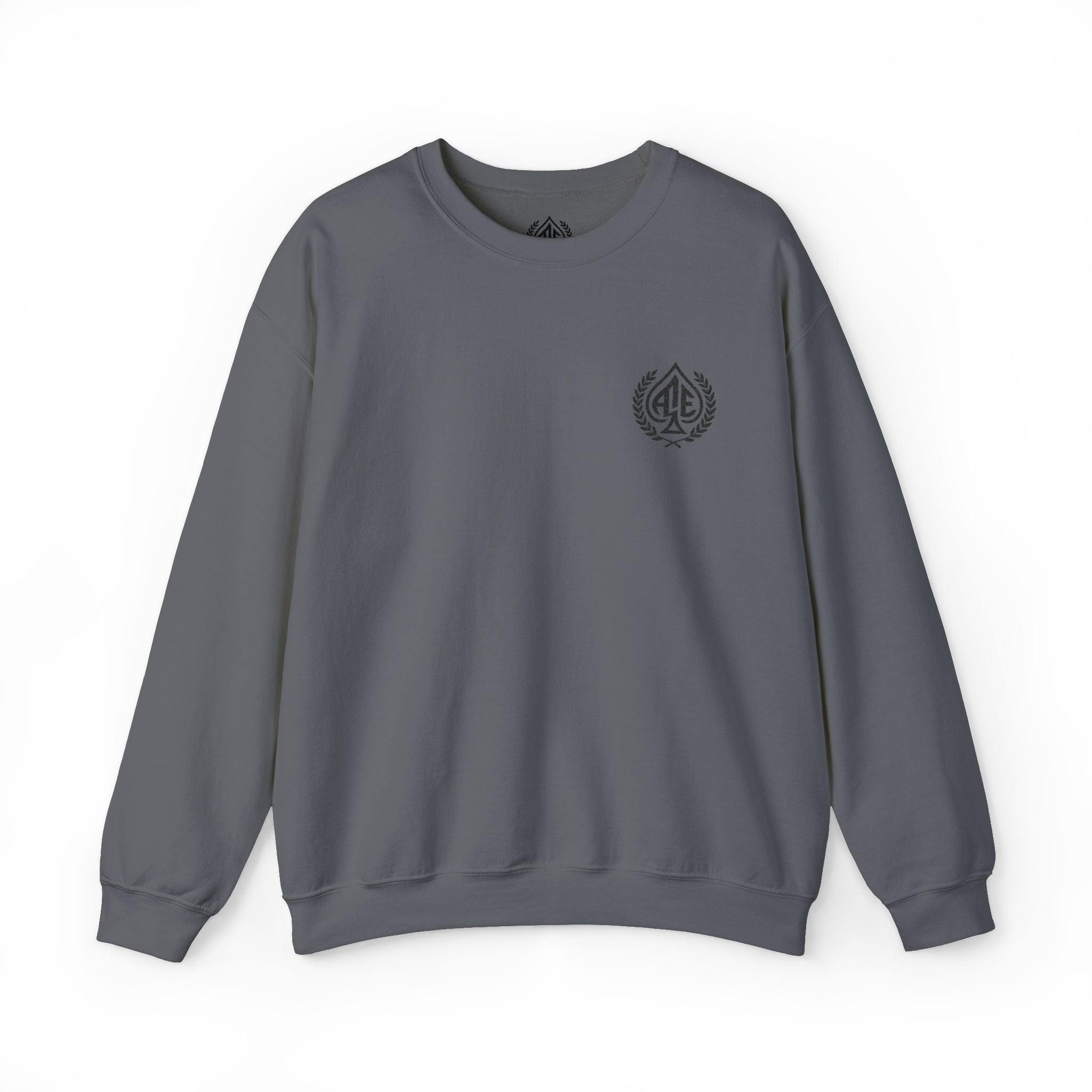 Ace'n Black Crest Embroidered Crewneck Sweatshirt