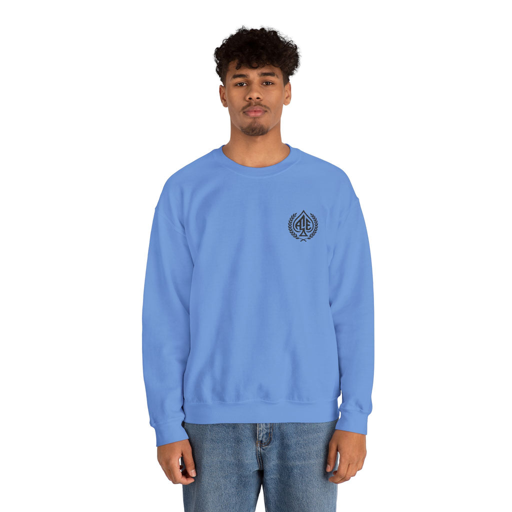 Ace'n Black Crest Embroidered Crewneck Sweatshirt