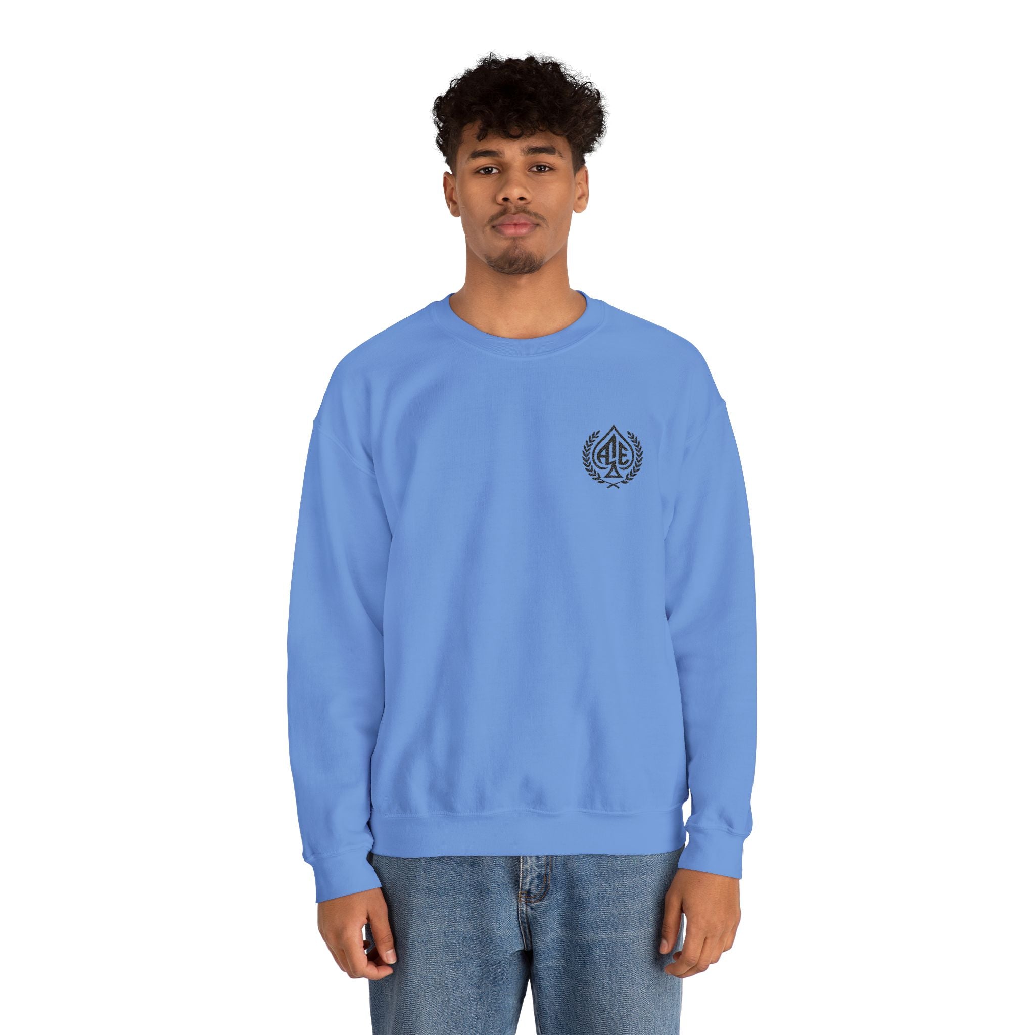 Ace'n Black Crest Embroidered Crewneck Sweatshirt