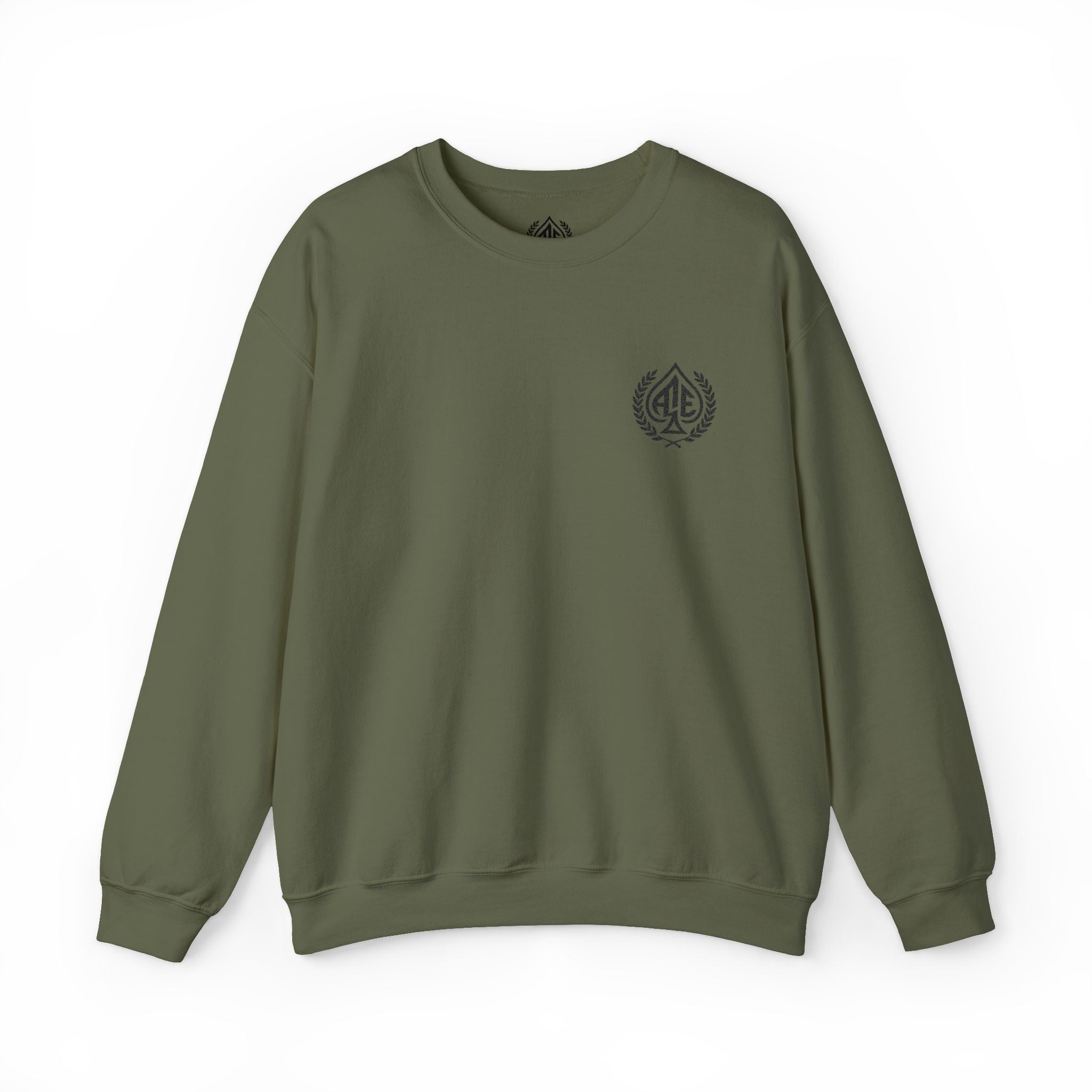 Ace'n Black Crest Embroidered Crewneck Sweatshirt