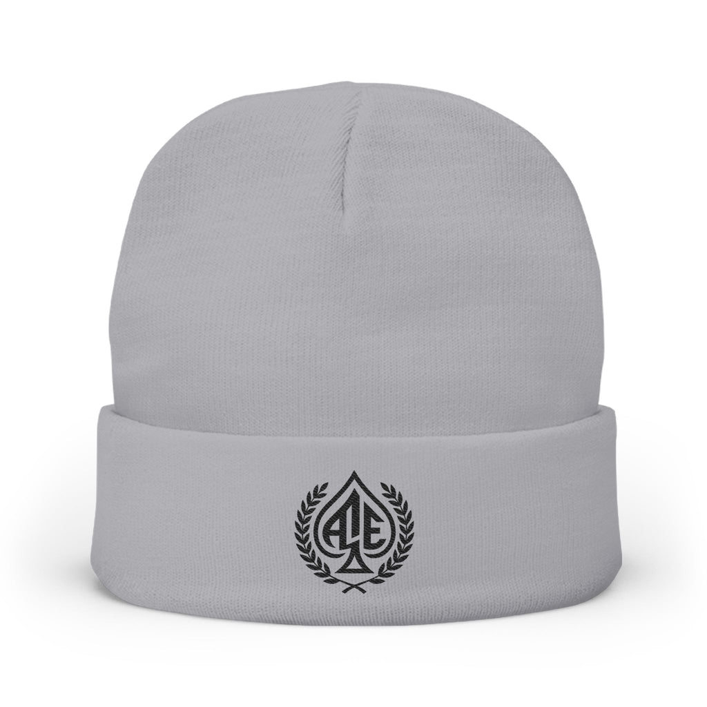 Ace'n Black Crest Embroidered Beanie