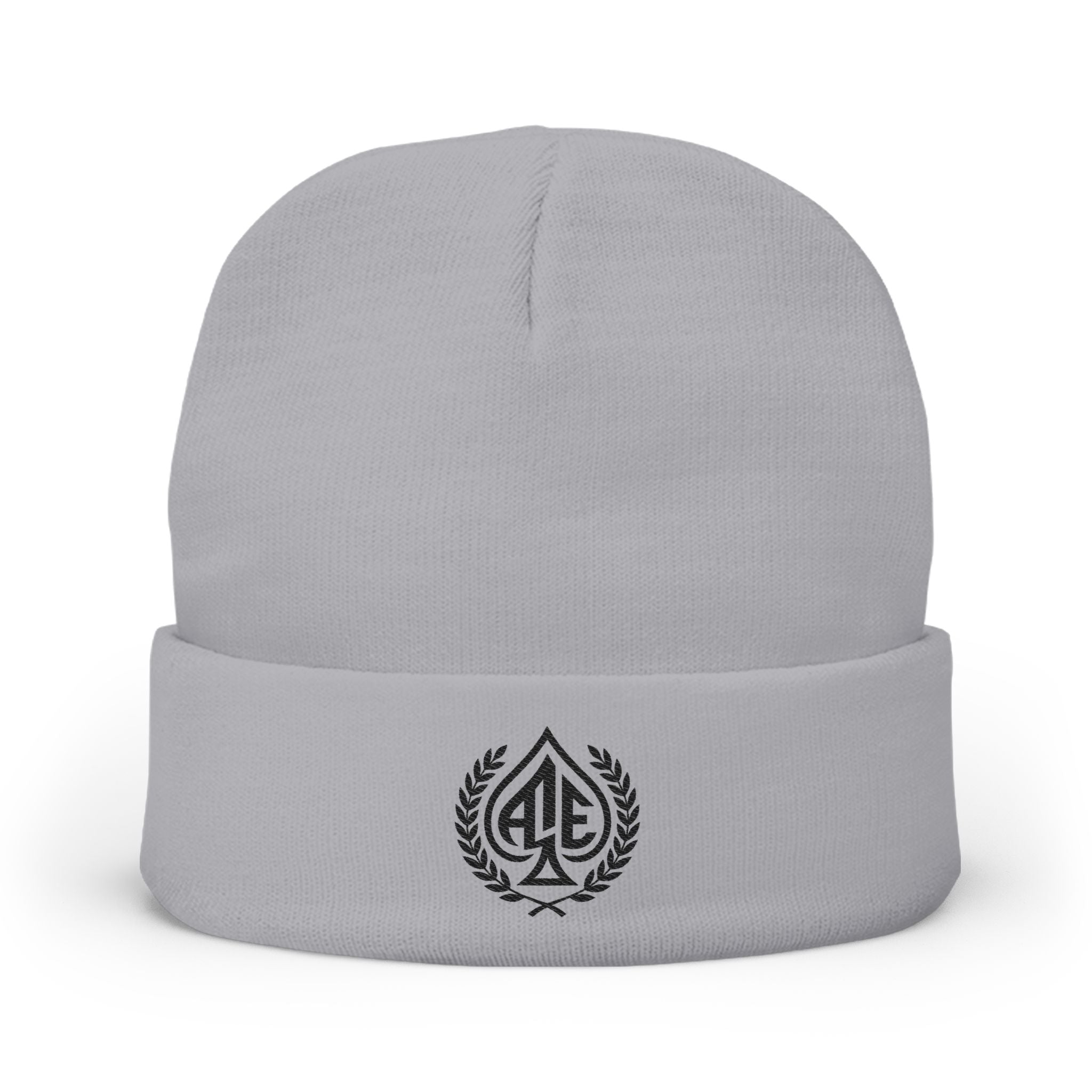 Ace'n Black Crest Embroidered Beanie