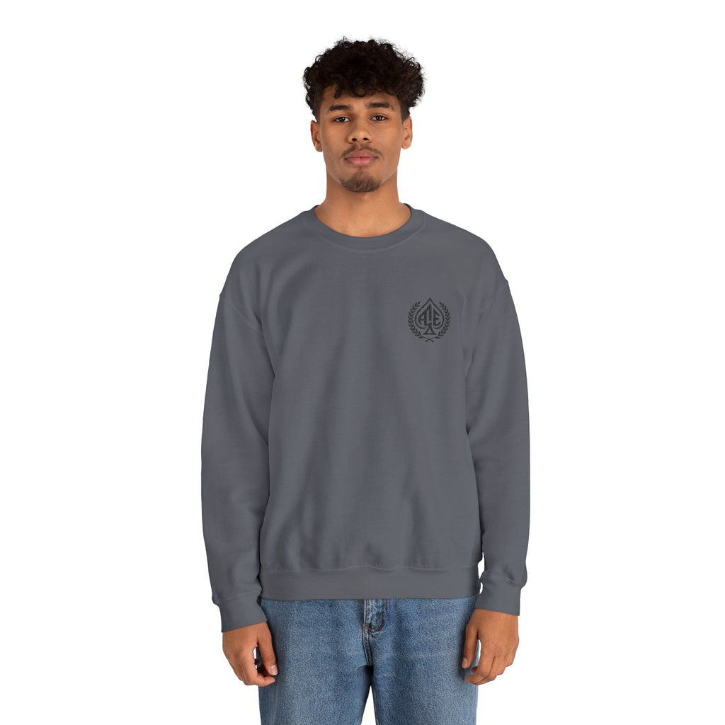 Ace'n Black Crest Embroidered Crewneck Sweatshirt