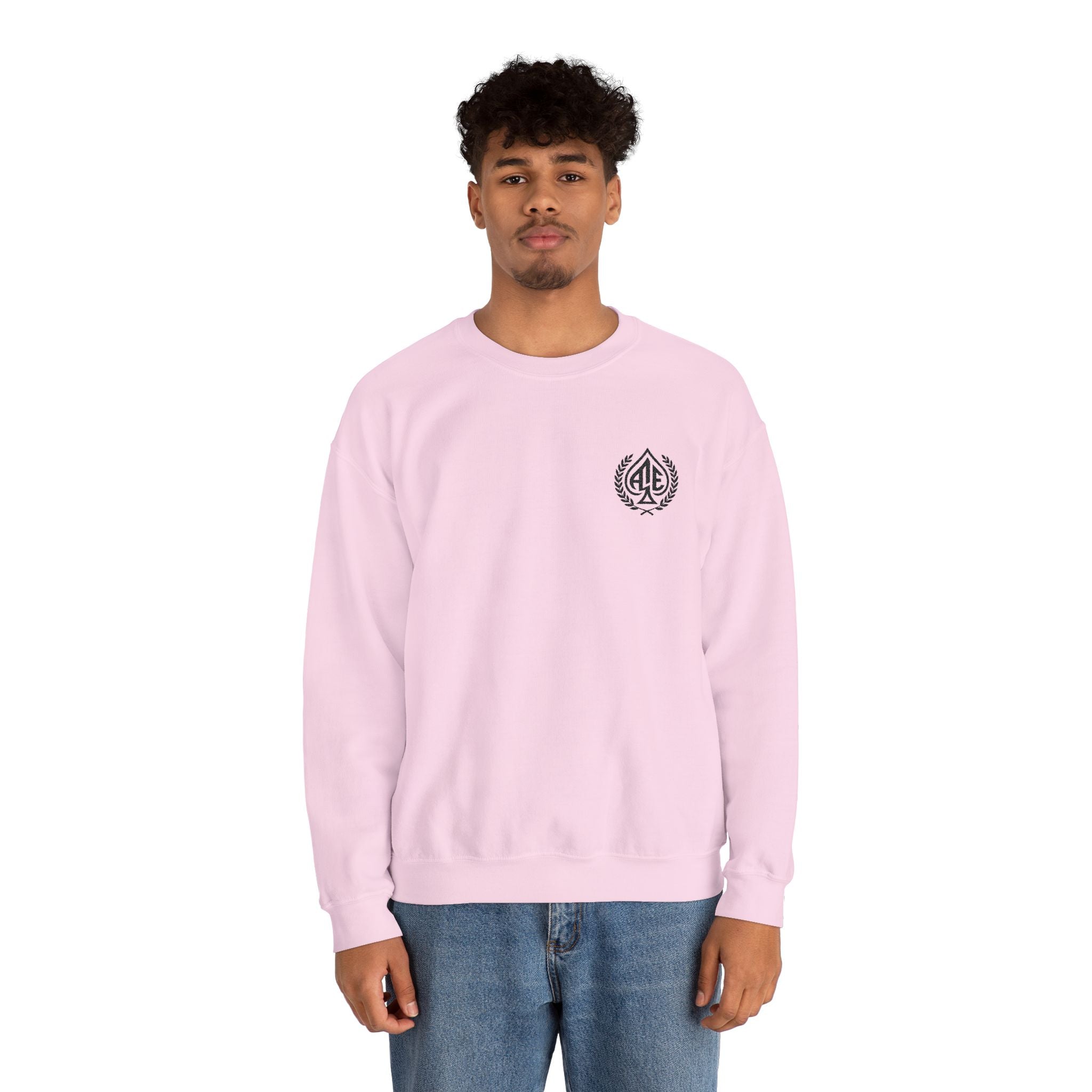 Ace'n Black Crest Embroidered Crewneck Sweatshirt