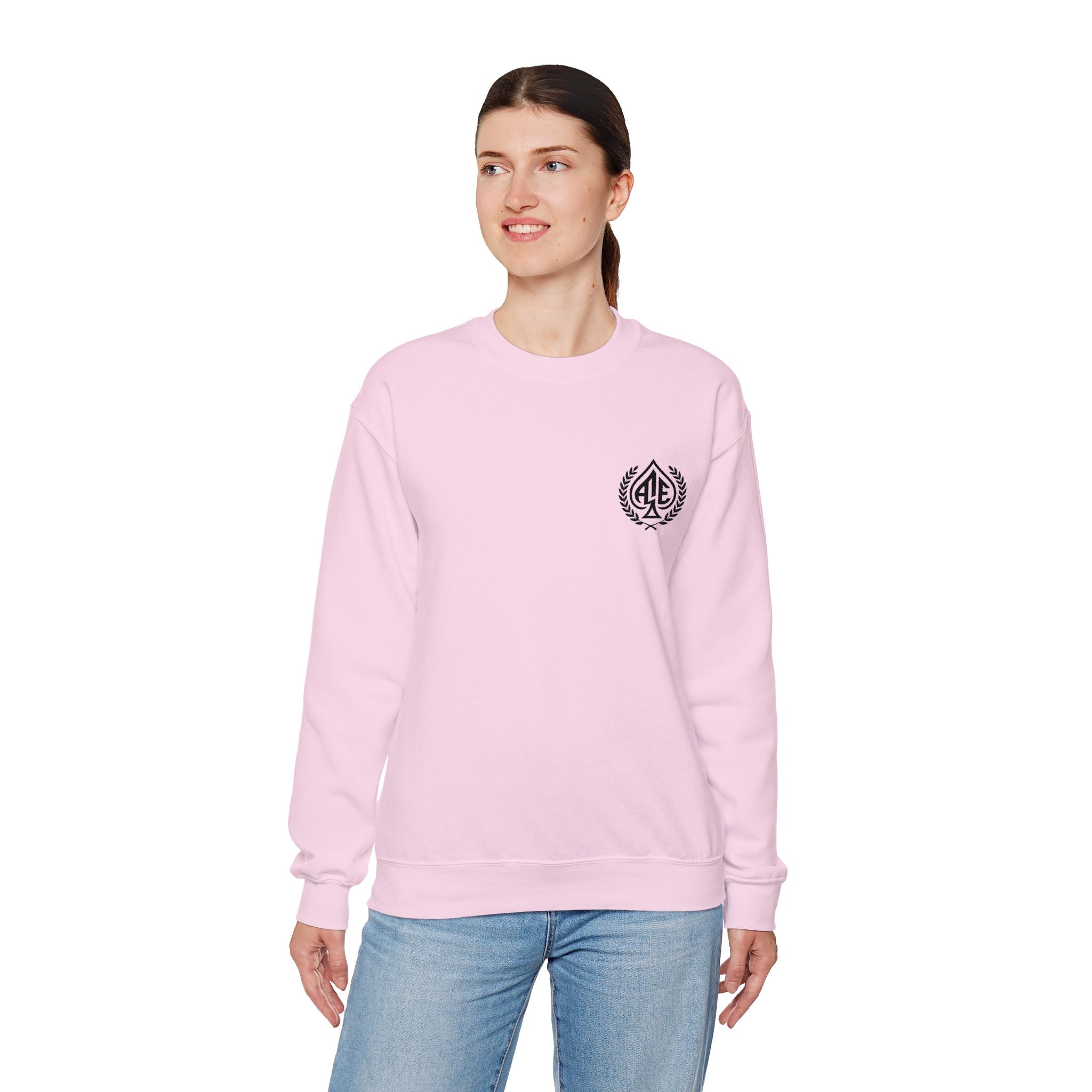 Ace'n Black Crest Embroidered Crewneck Sweatshirt