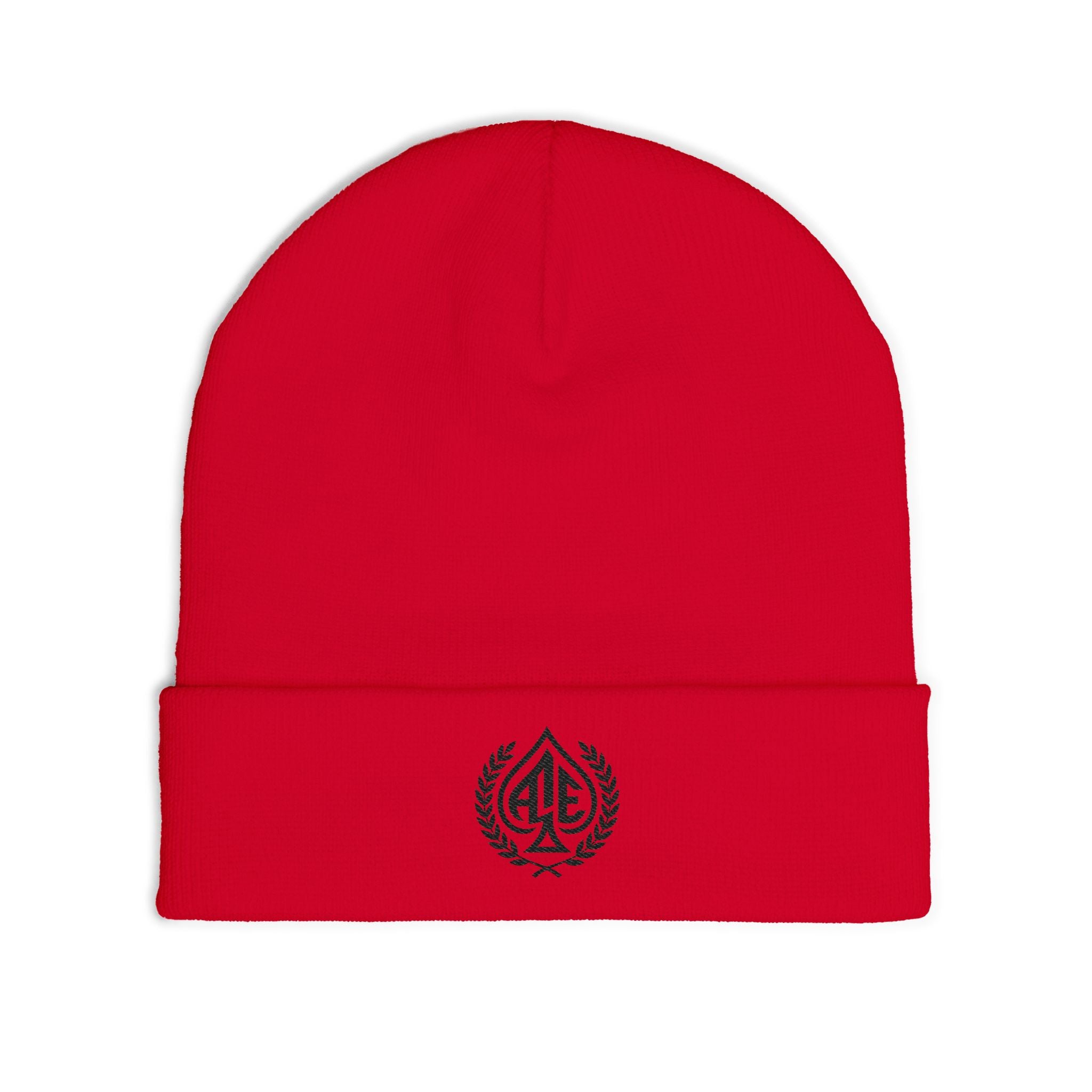 Ace'n Black Crest Embroidered Beanie