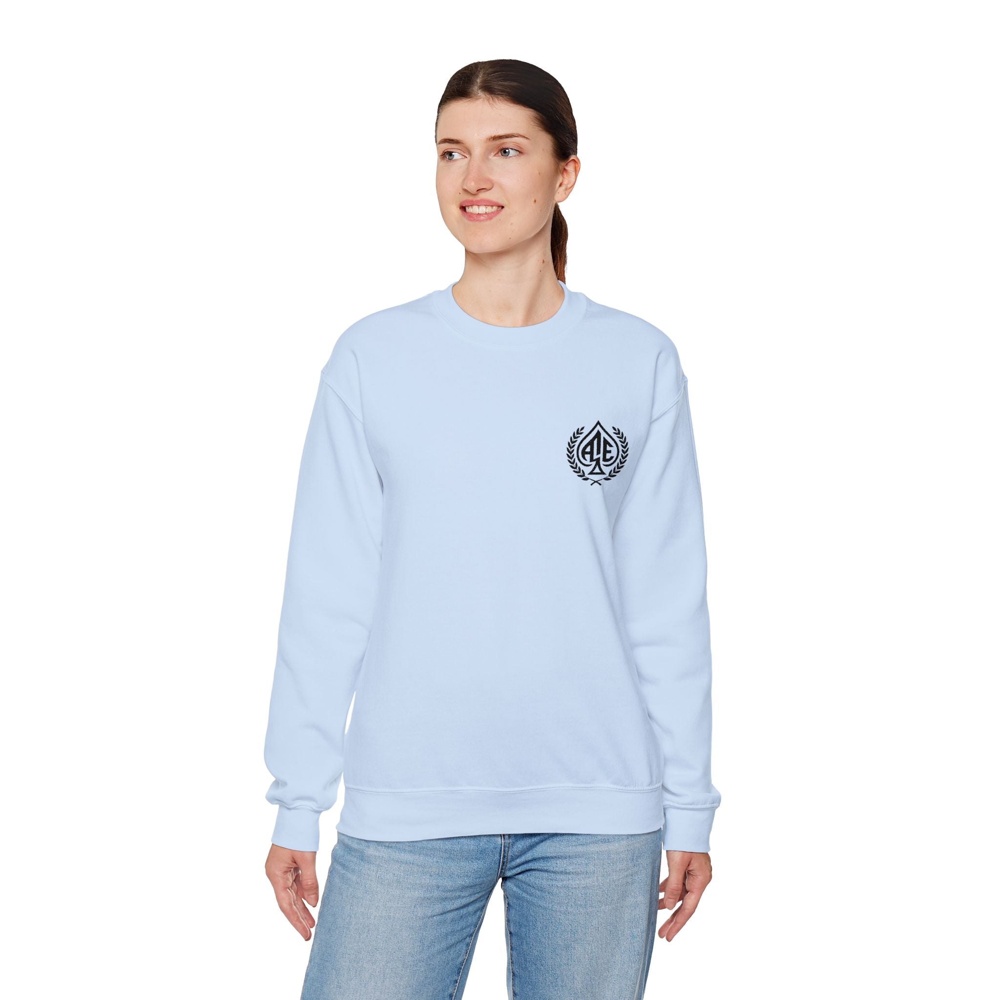 Ace'n Black Crest Embroidered Crewneck Sweatshirt