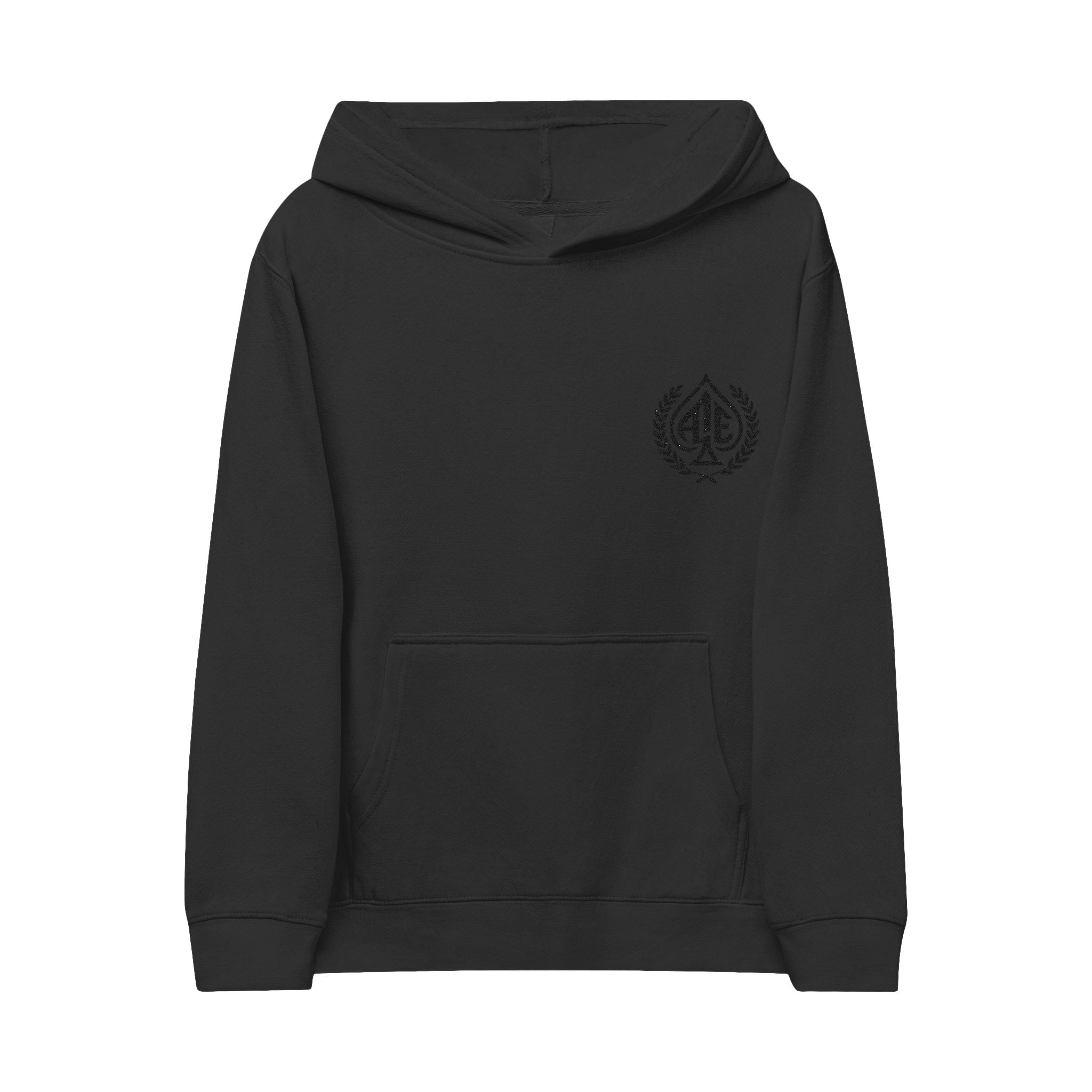 Ace'n Black Crest Embroidered Kids Hoodie