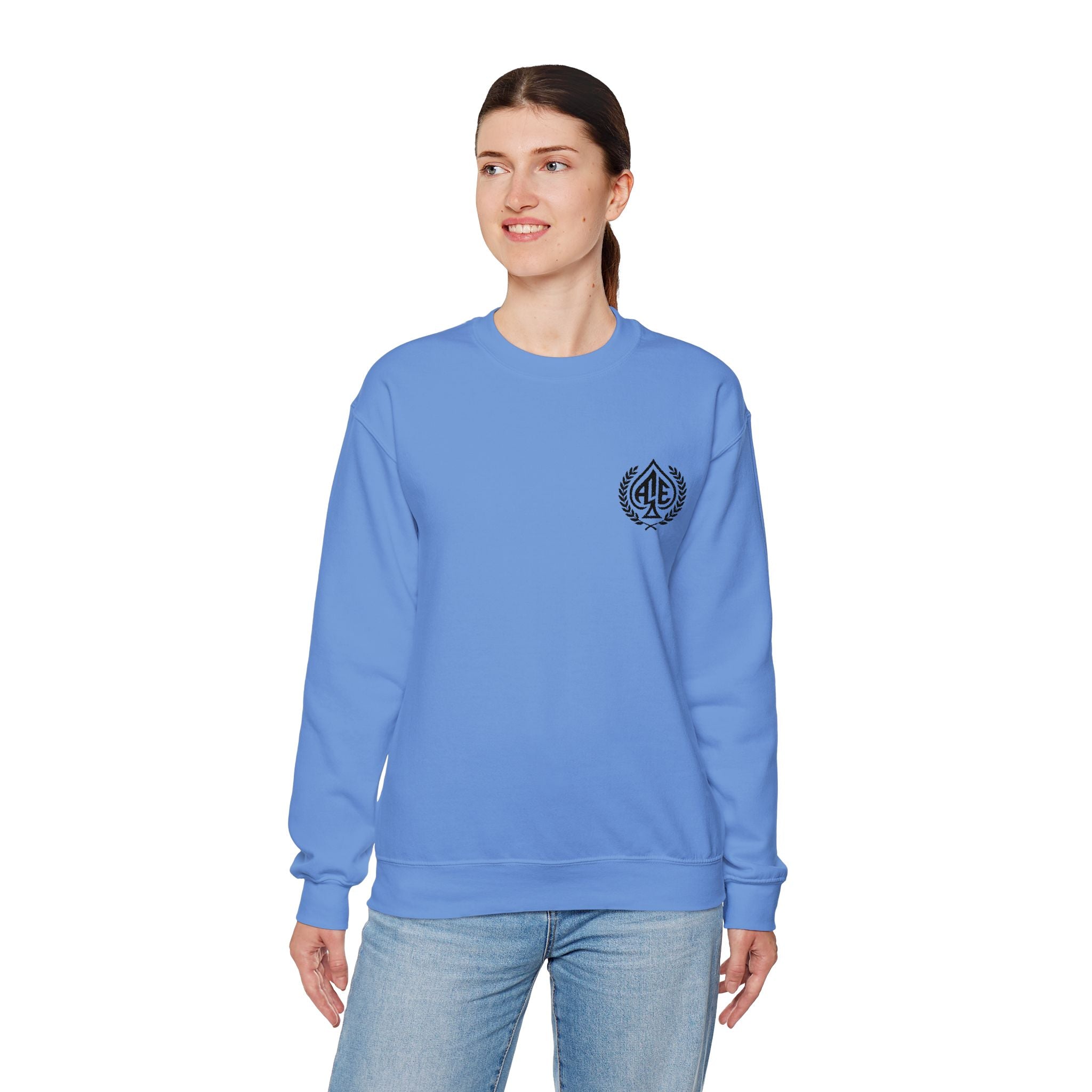 Ace'n Black Crest Embroidered Crewneck Sweatshirt