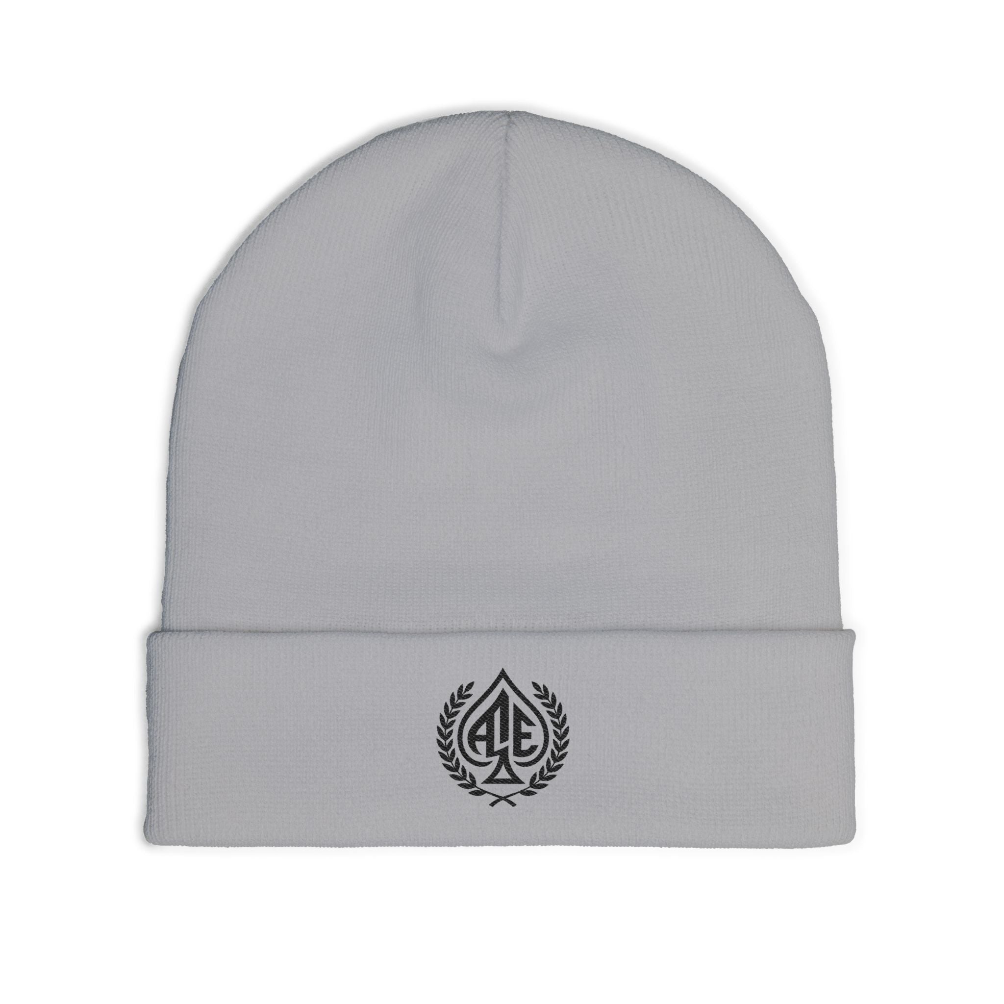 Ace'n Black Crest Embroidered Beanie