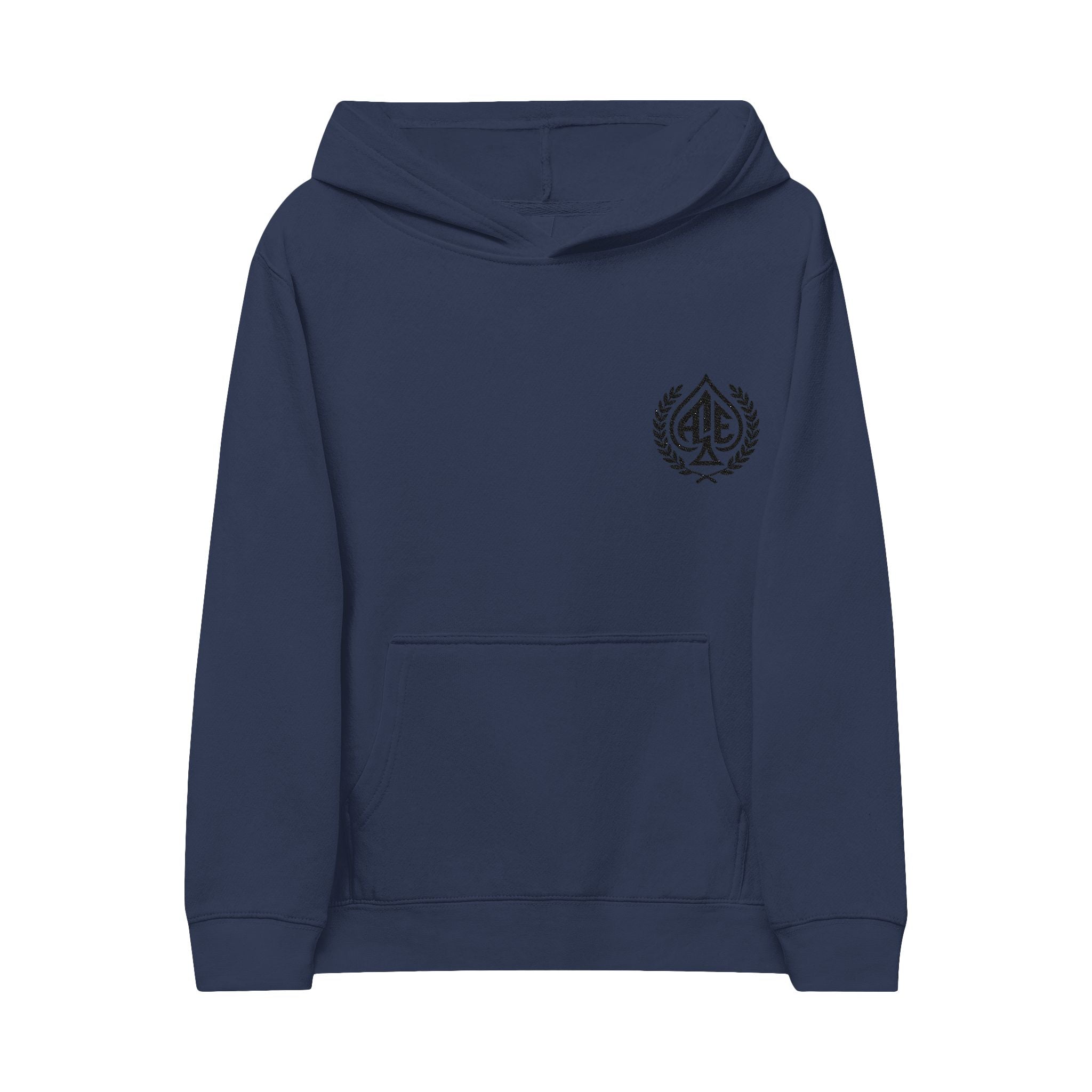 Ace'n Black Crest Embroidered Kids Hoodie
