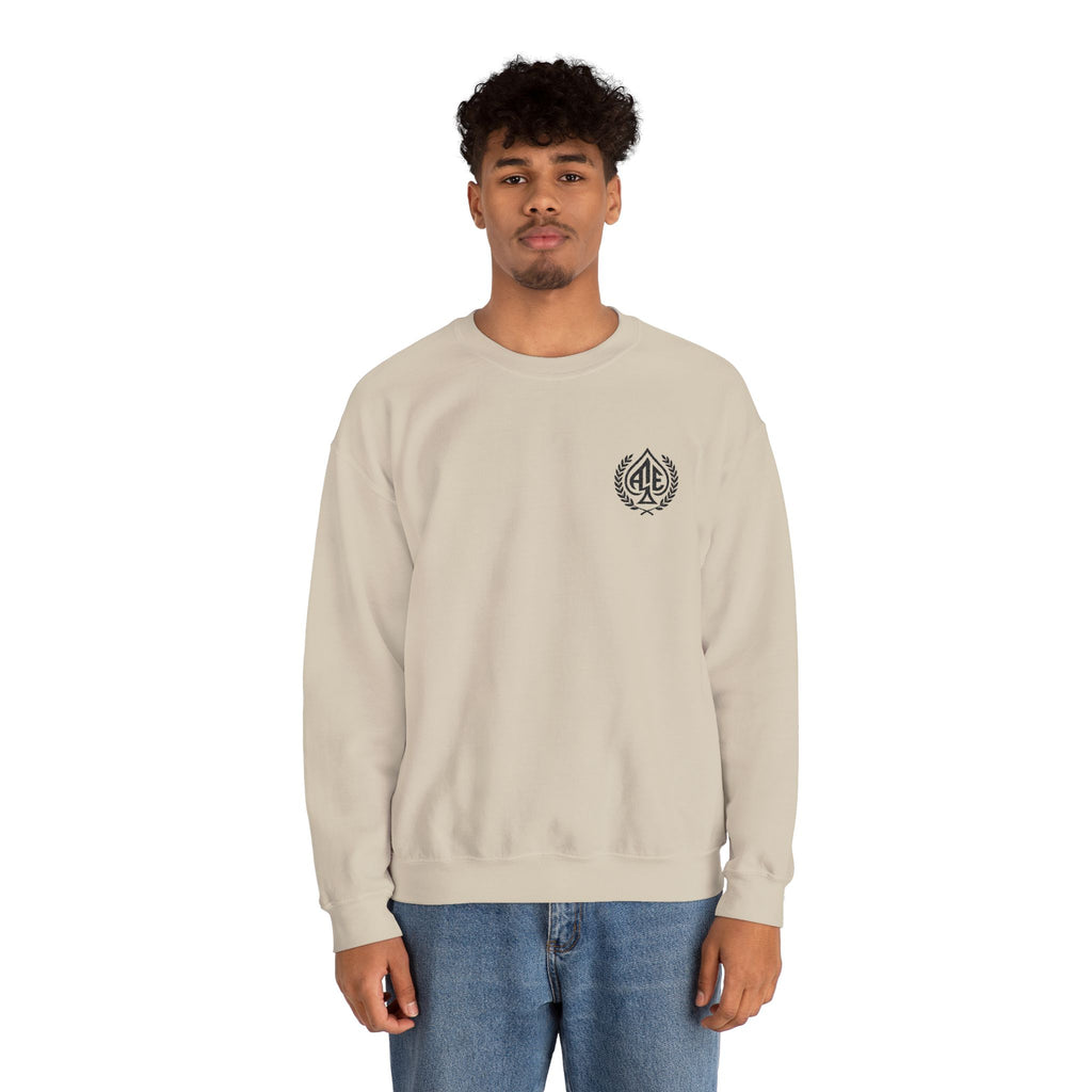 Ace'n Black Crest Embroidered Crewneck Sweatshirt
