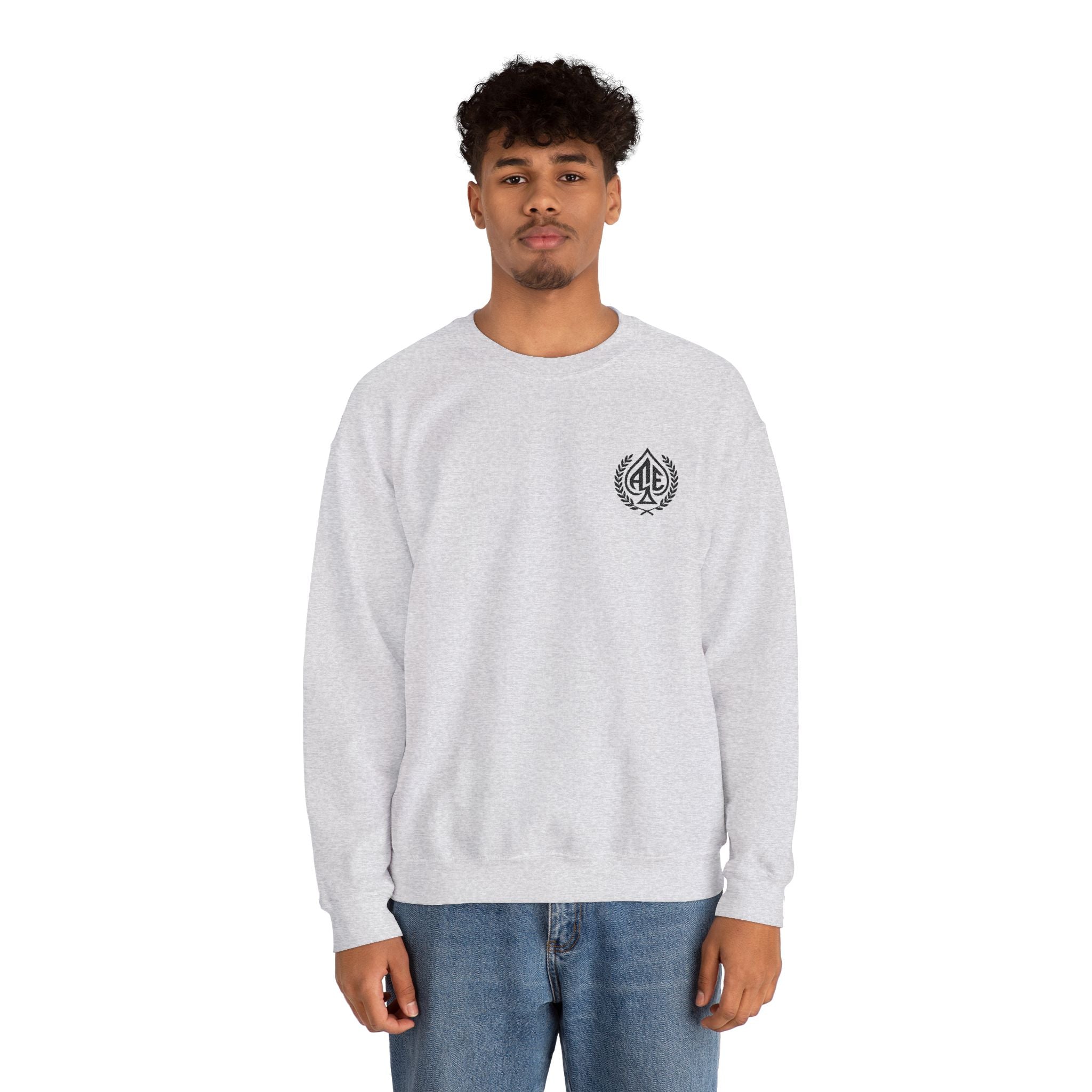 Ace'n Black Crest Embroidered Crewneck Sweatshirt