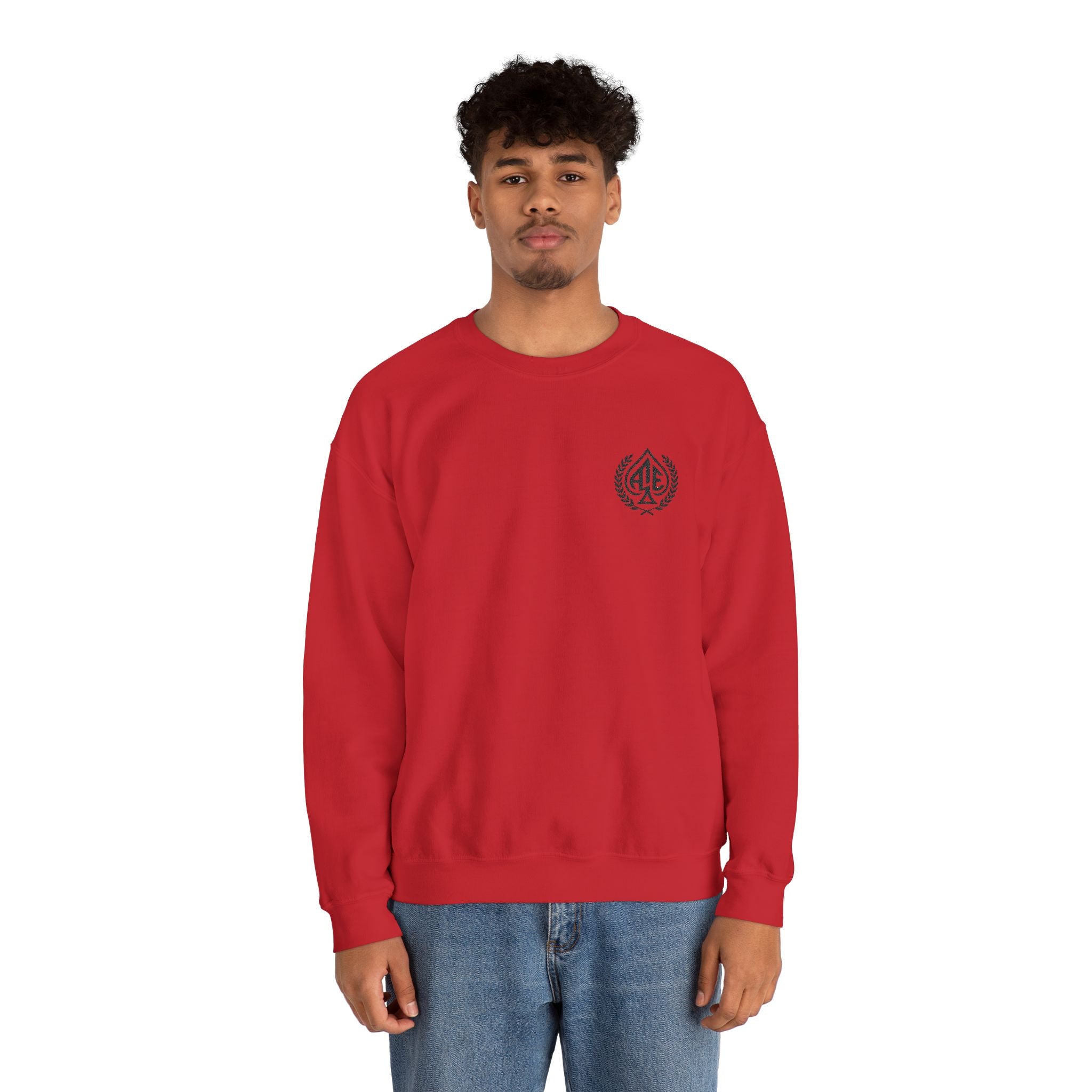 Ace'n Black Crest Embroidered Crewneck Sweatshirt
