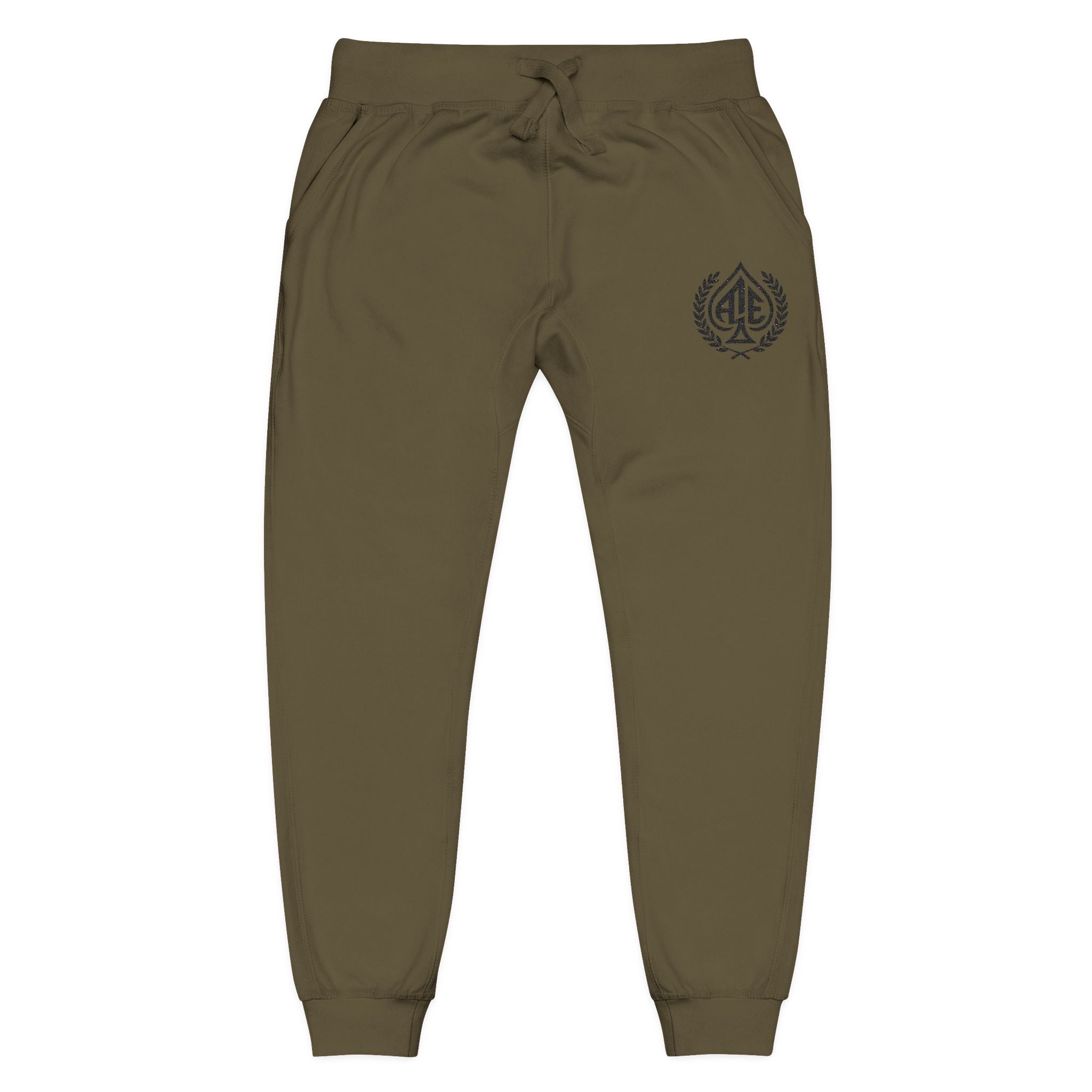 Ace'n Black Crest Embroidered Sweatpants