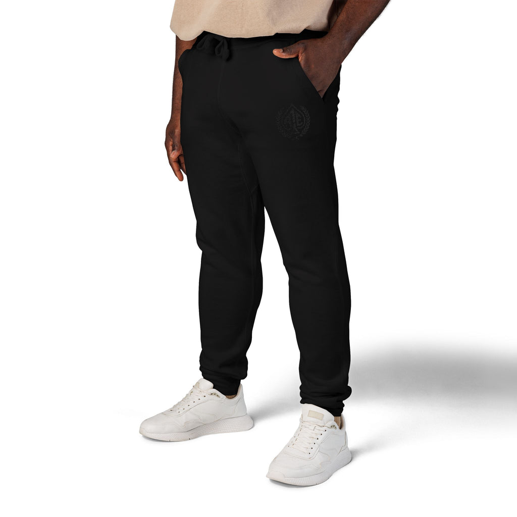 Ace'n Black Crest Embroidered Sweatpants
