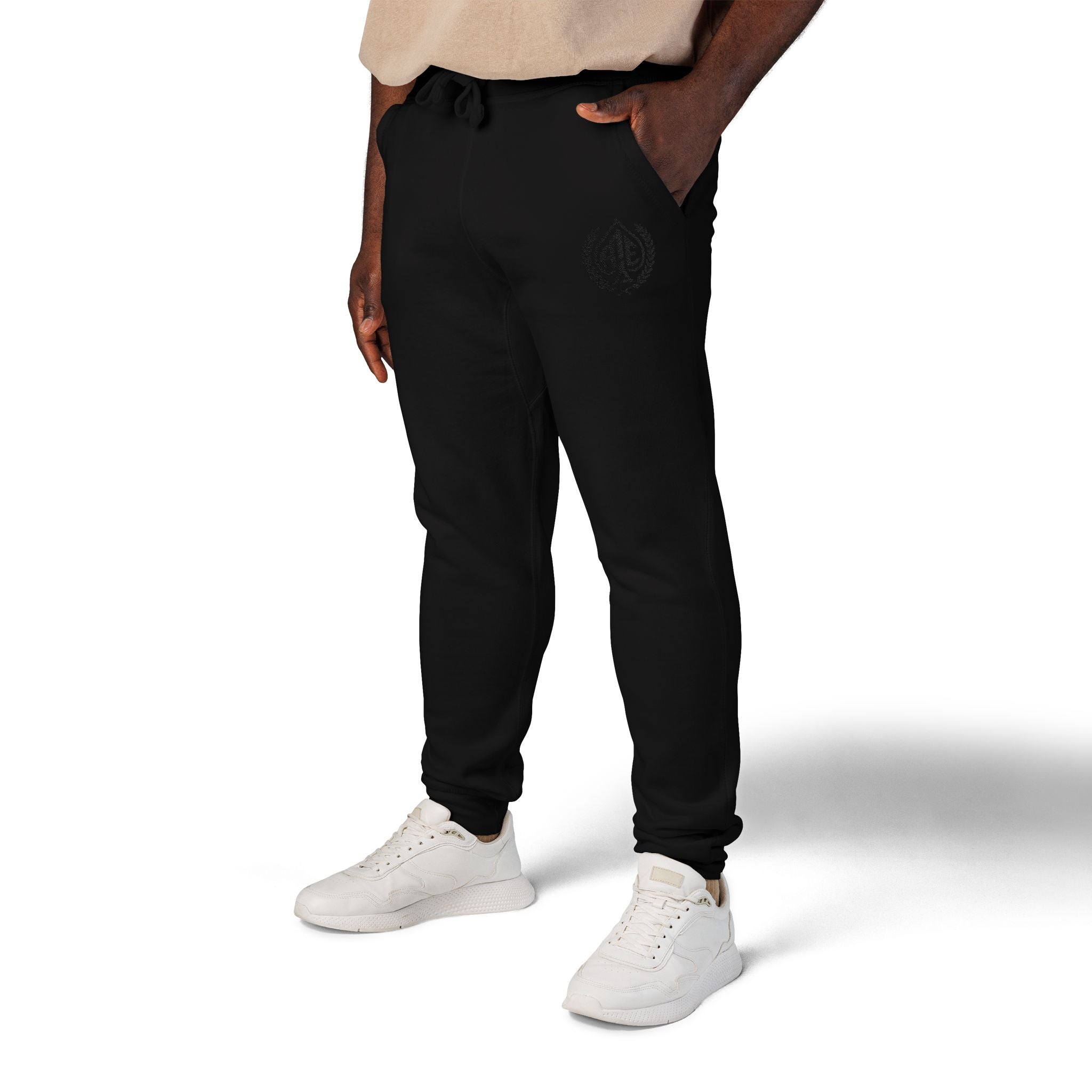 Ace'n Black Crest Embroidered Sweatpants