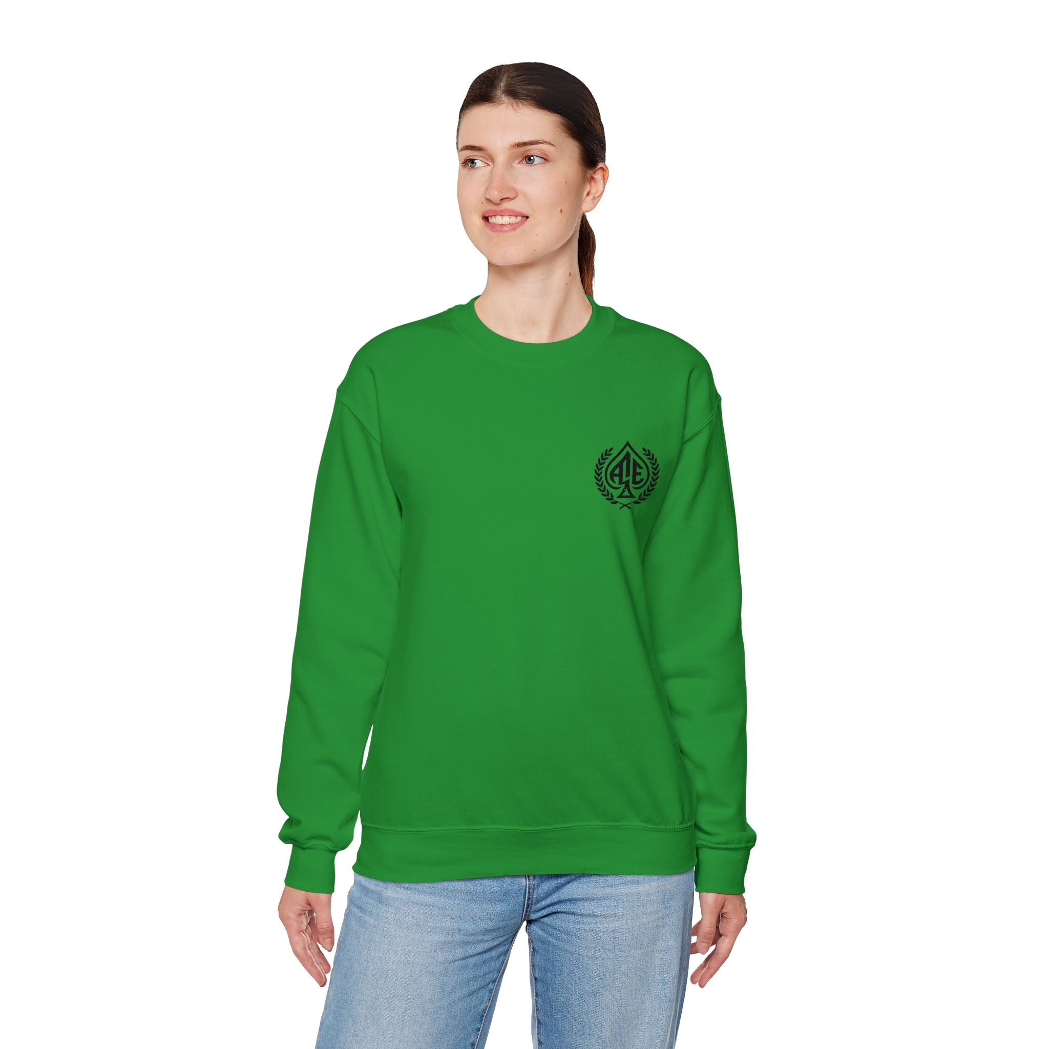 Ace'n Black Crest Embroidered Crewneck Sweatshirt