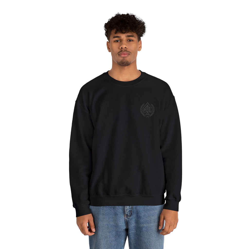 Ace'n Black Crest Embroidered Crewneck Sweatshirt