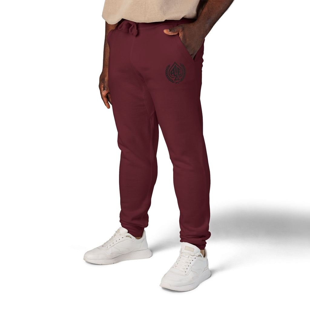 Ace'n Black Crest Embroidered Sweatpants