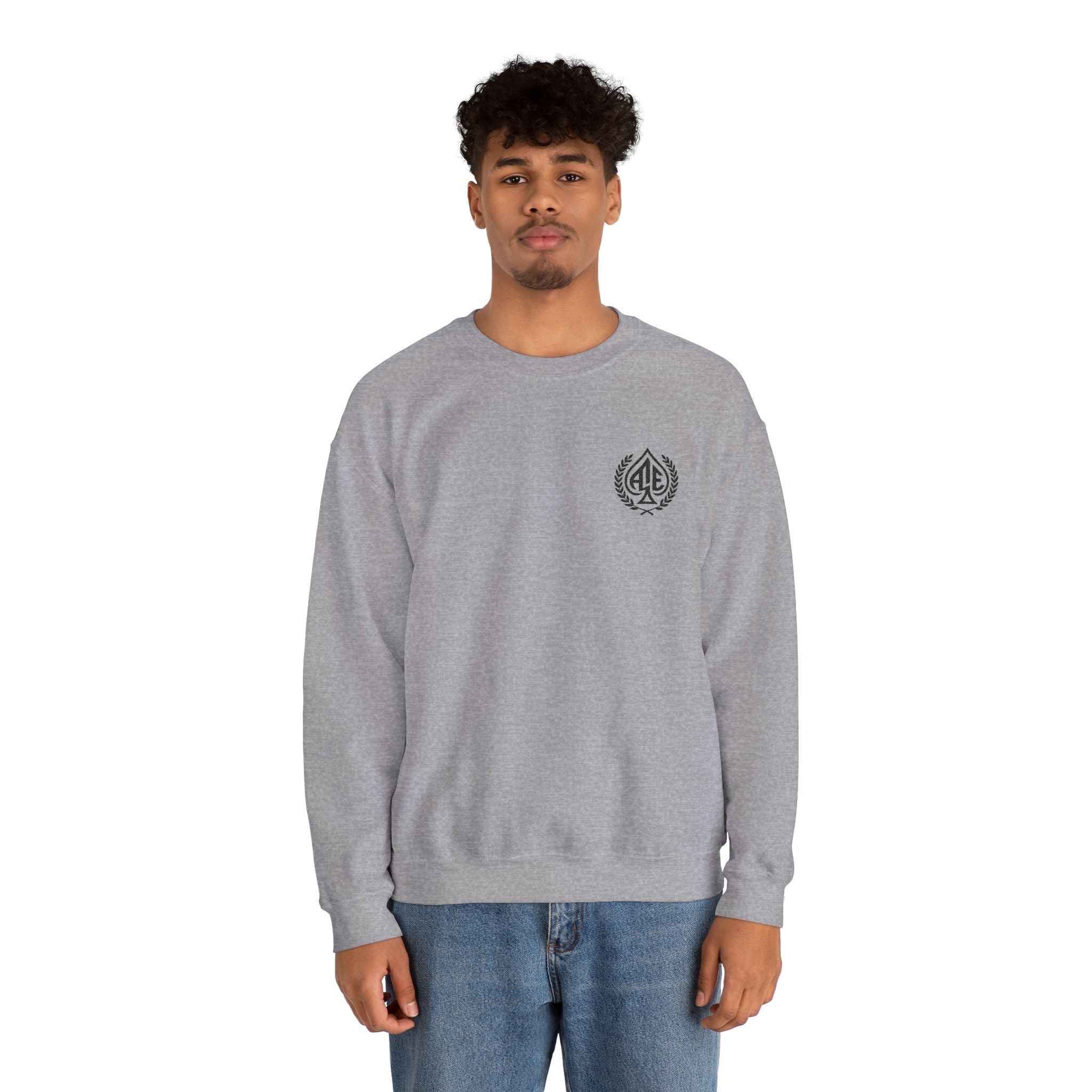 Ace'n Black Crest Embroidered Crewneck Sweatshirt