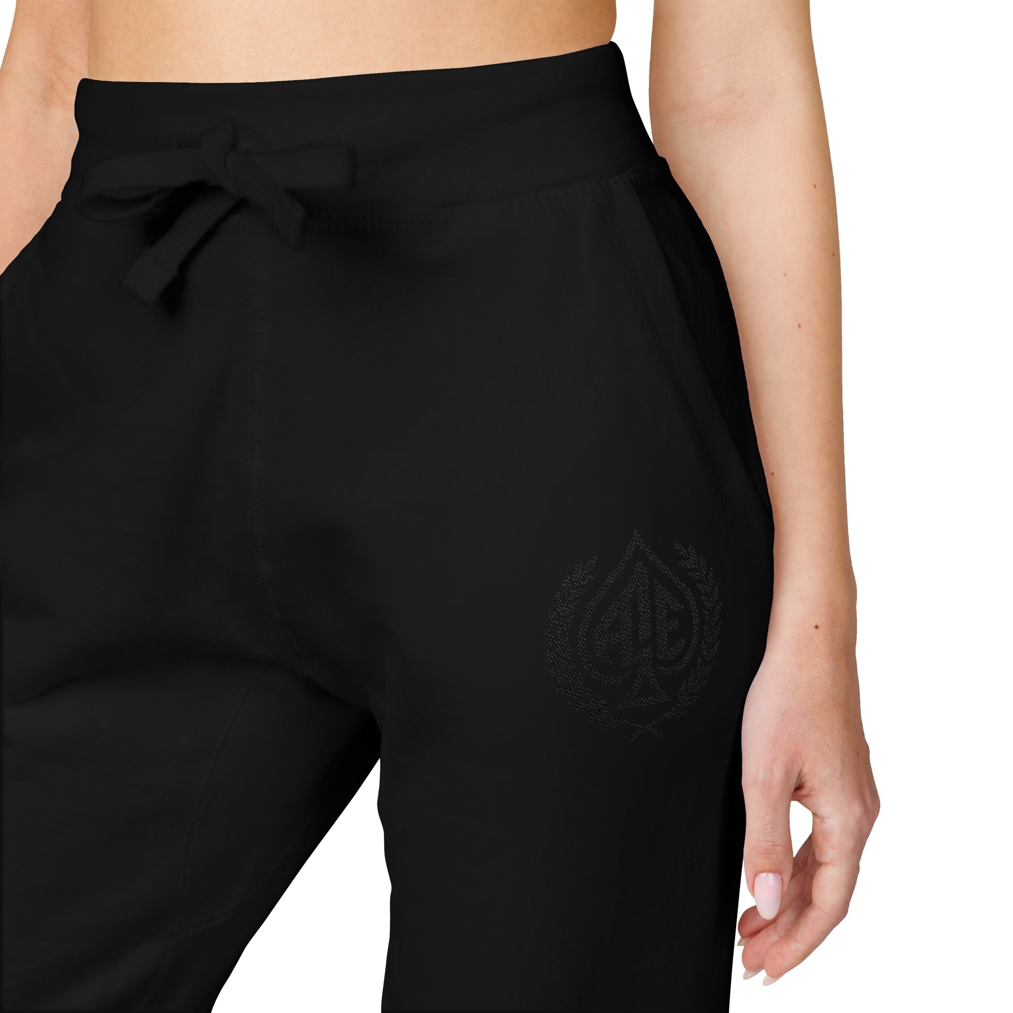 Ace'n Black Crest Embroidered Sweatpants