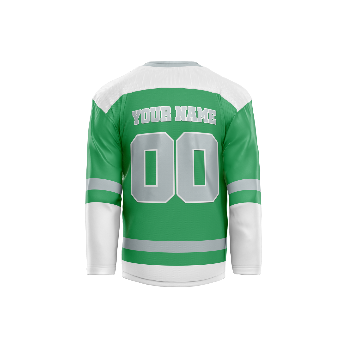 Custom Kelly Green Xmas Hockey Jersey