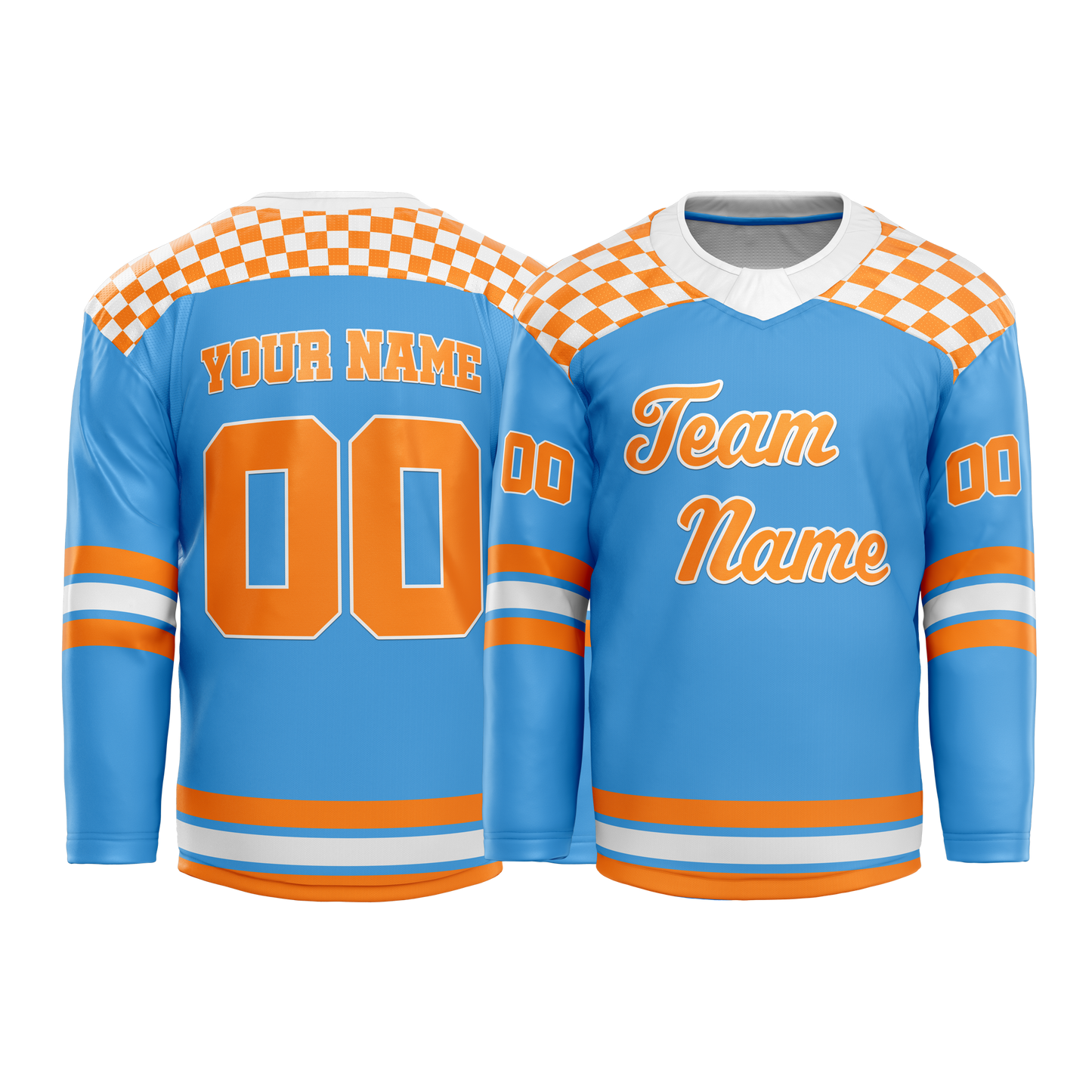 Custom Rocky Top Blue Hockey Jersey