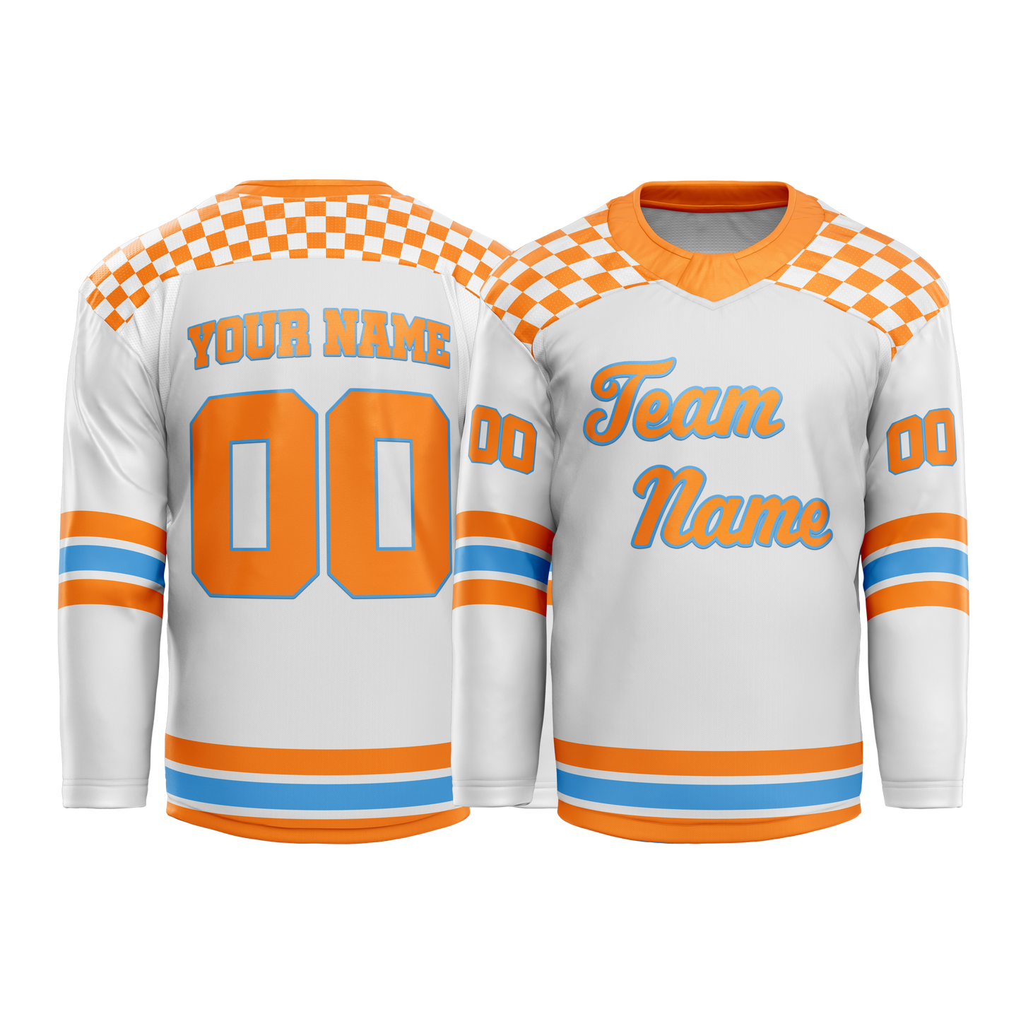 Custom Rocky Top White Hockey Jersey