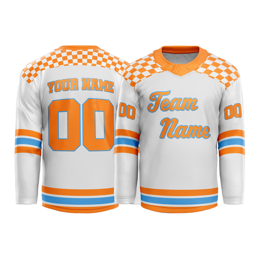 Custom Rocky Top White Hockey Jersey