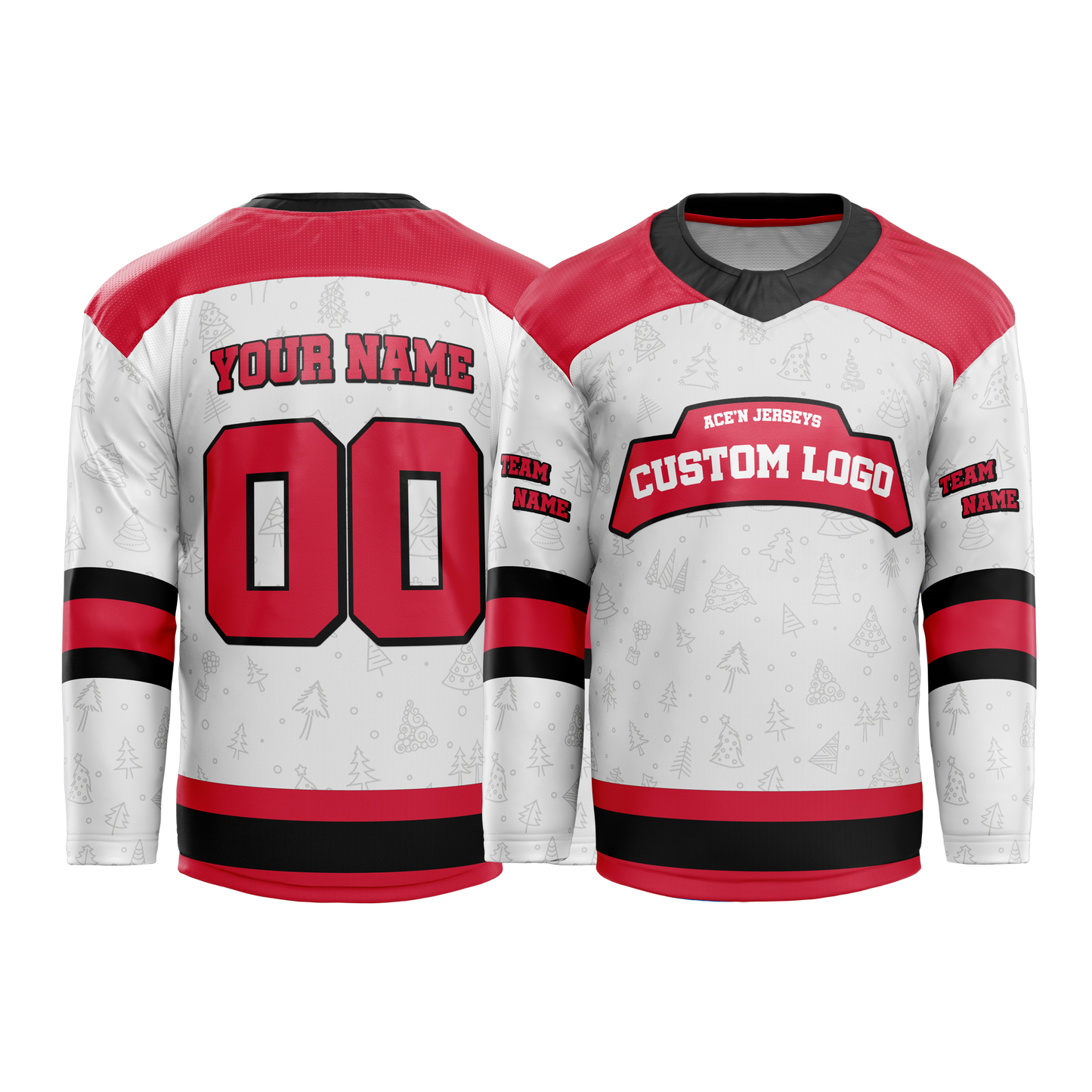 Custom Chirp Xmas Hockey Jersey