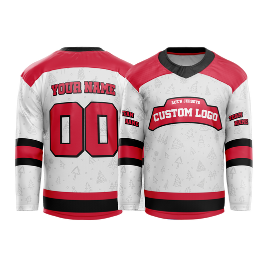 Custom Chirp Xmas Hockey Jersey