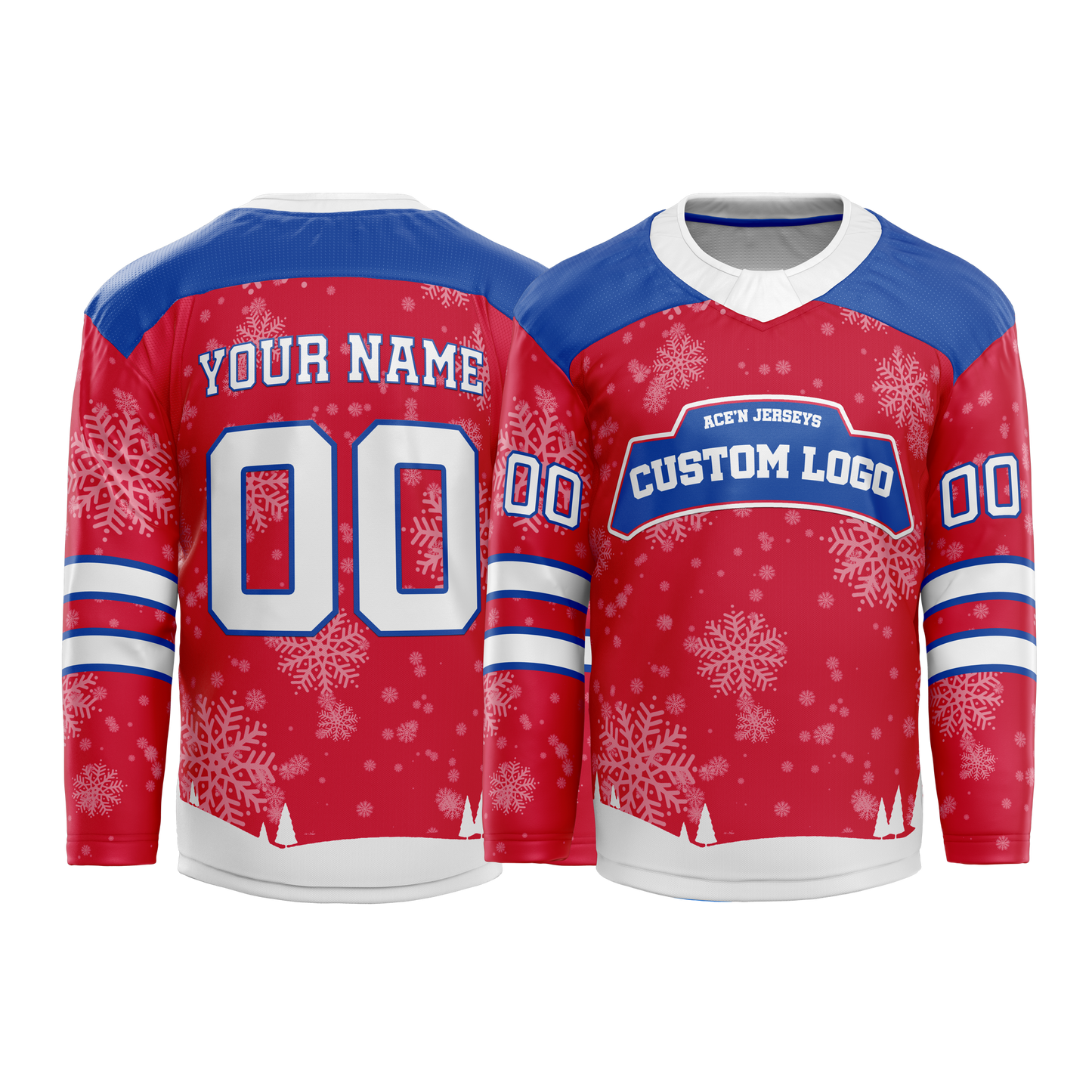 Custom Buffalo Xmas Hockey Jersey