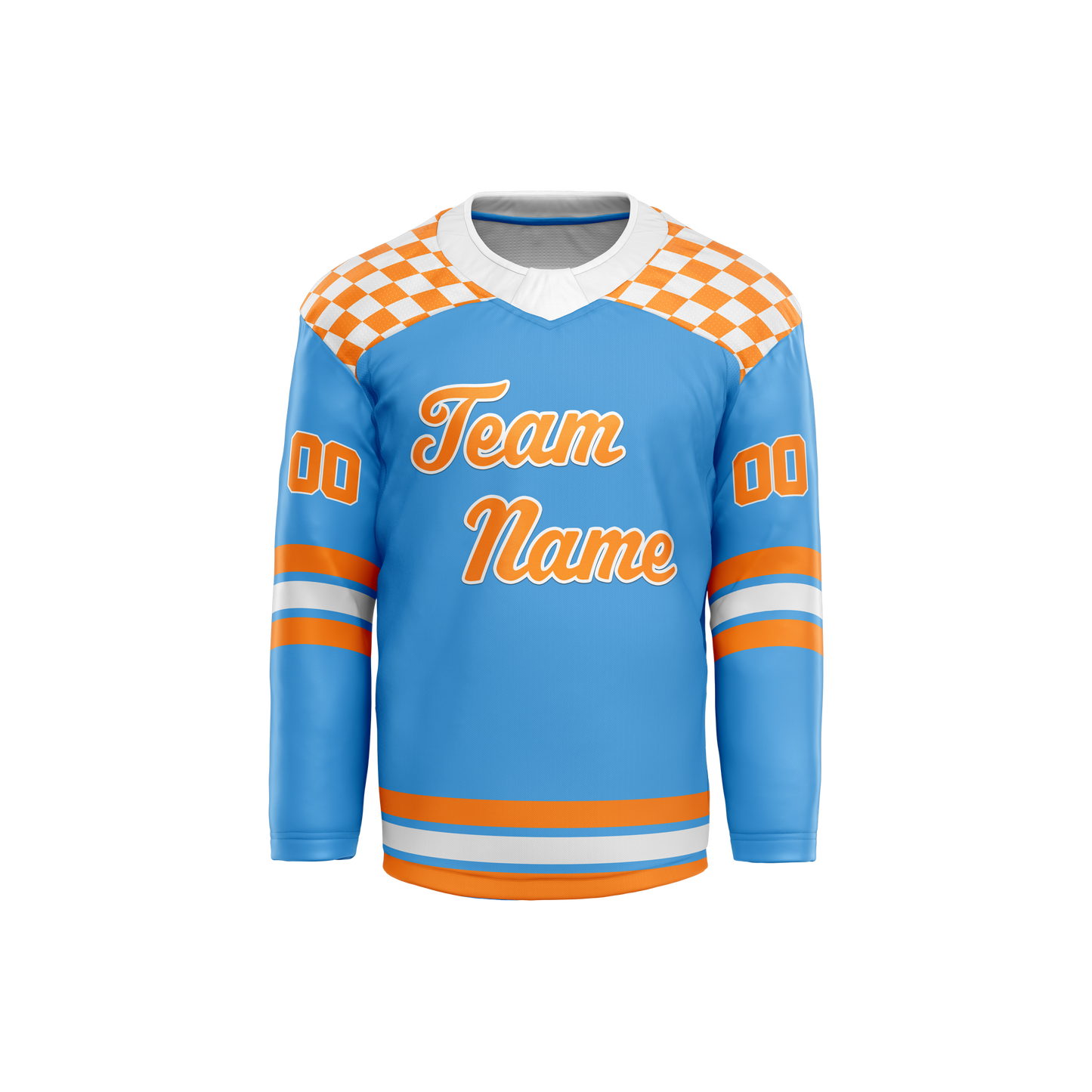 Custom Rocky Top Blue Hockey Jersey