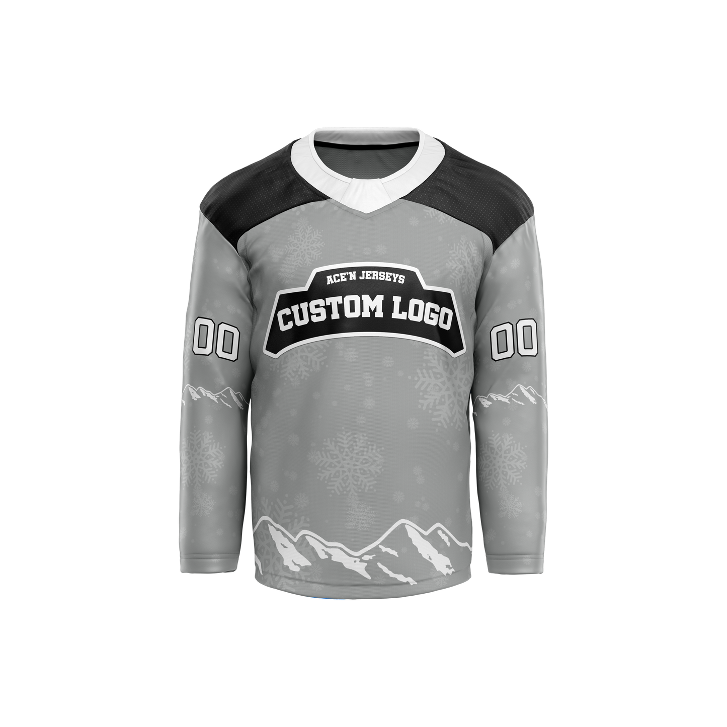 Custom Mountain Xmas Hockey Jersey