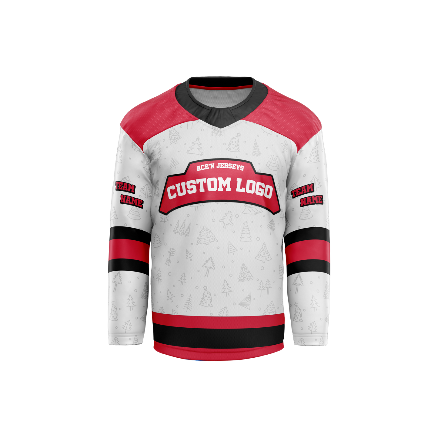 Custom Chirp Xmas Hockey Jersey