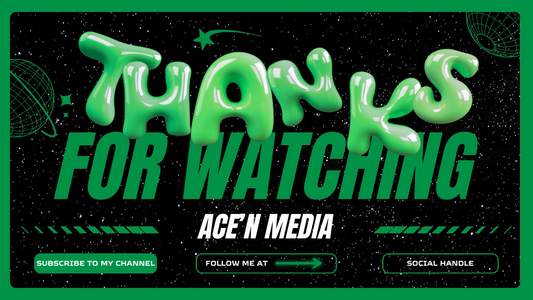 Green Bold 3D YouTube Outro Animation